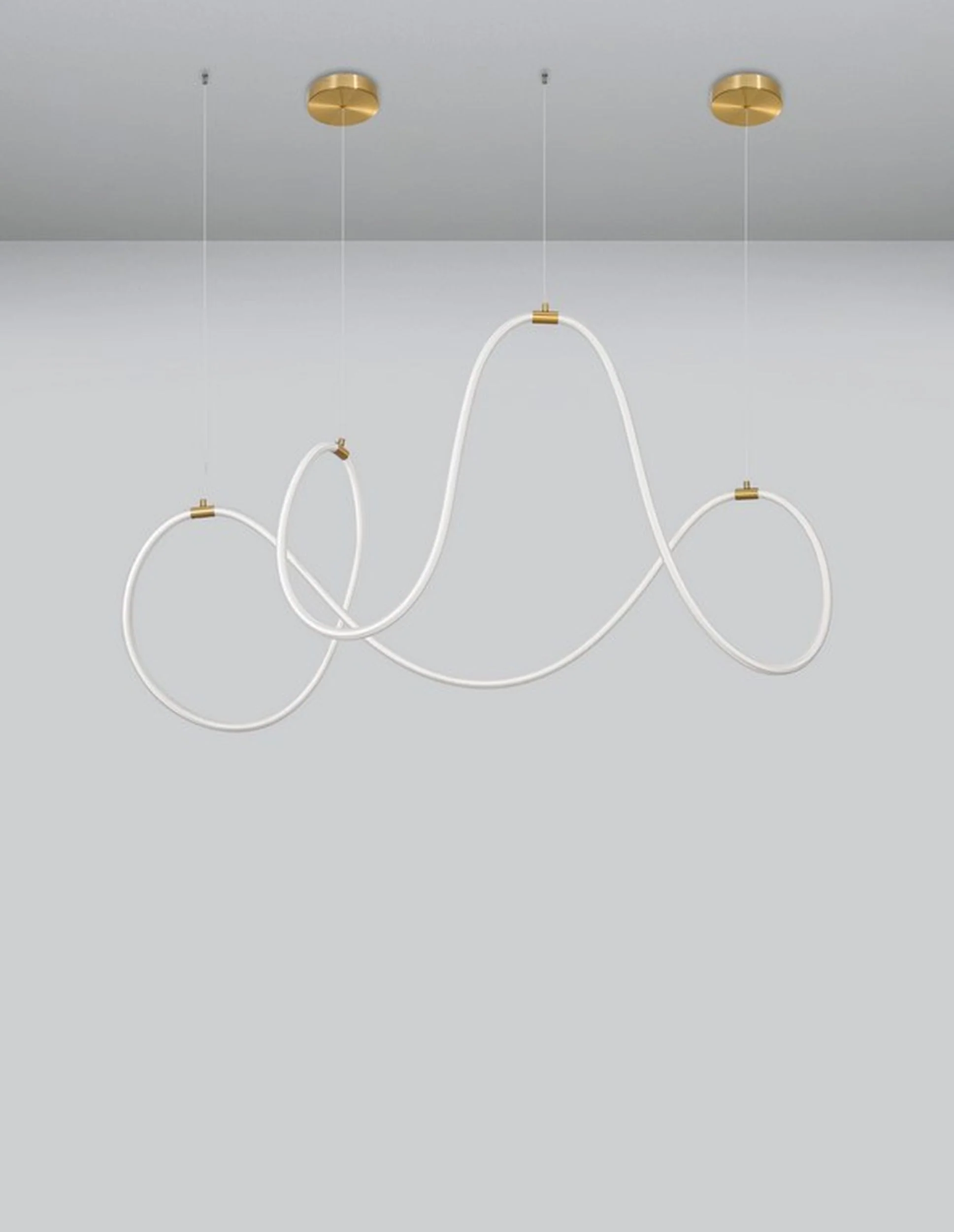Lampa wisząca Mislumes LED złoto-biała - Image 3