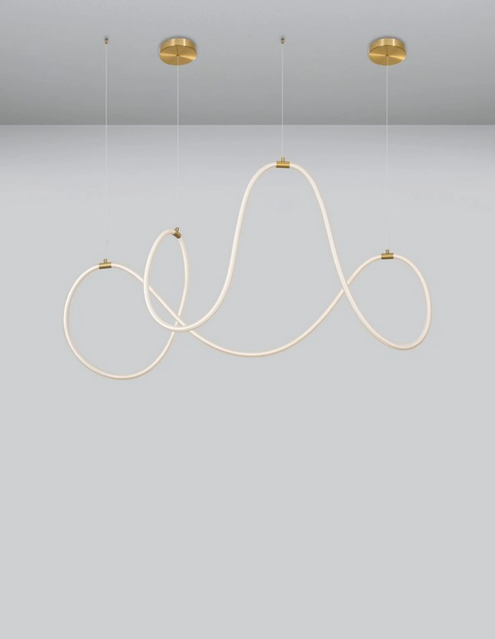 Lampa wisząca Mislumes LED złoto-biała - Image 4