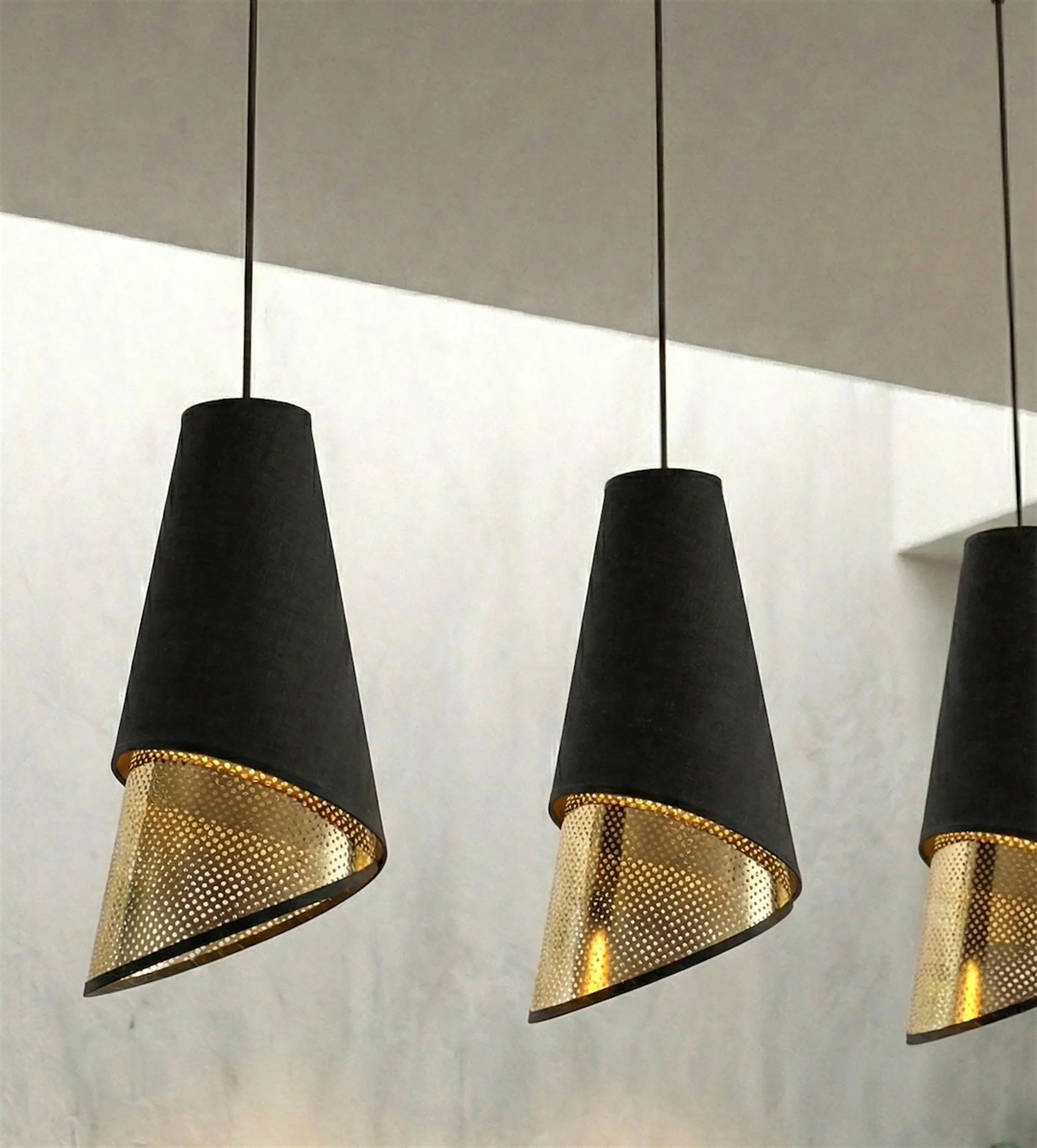 Lampa wisząca Moda x3 czerń/złoto - Image 6