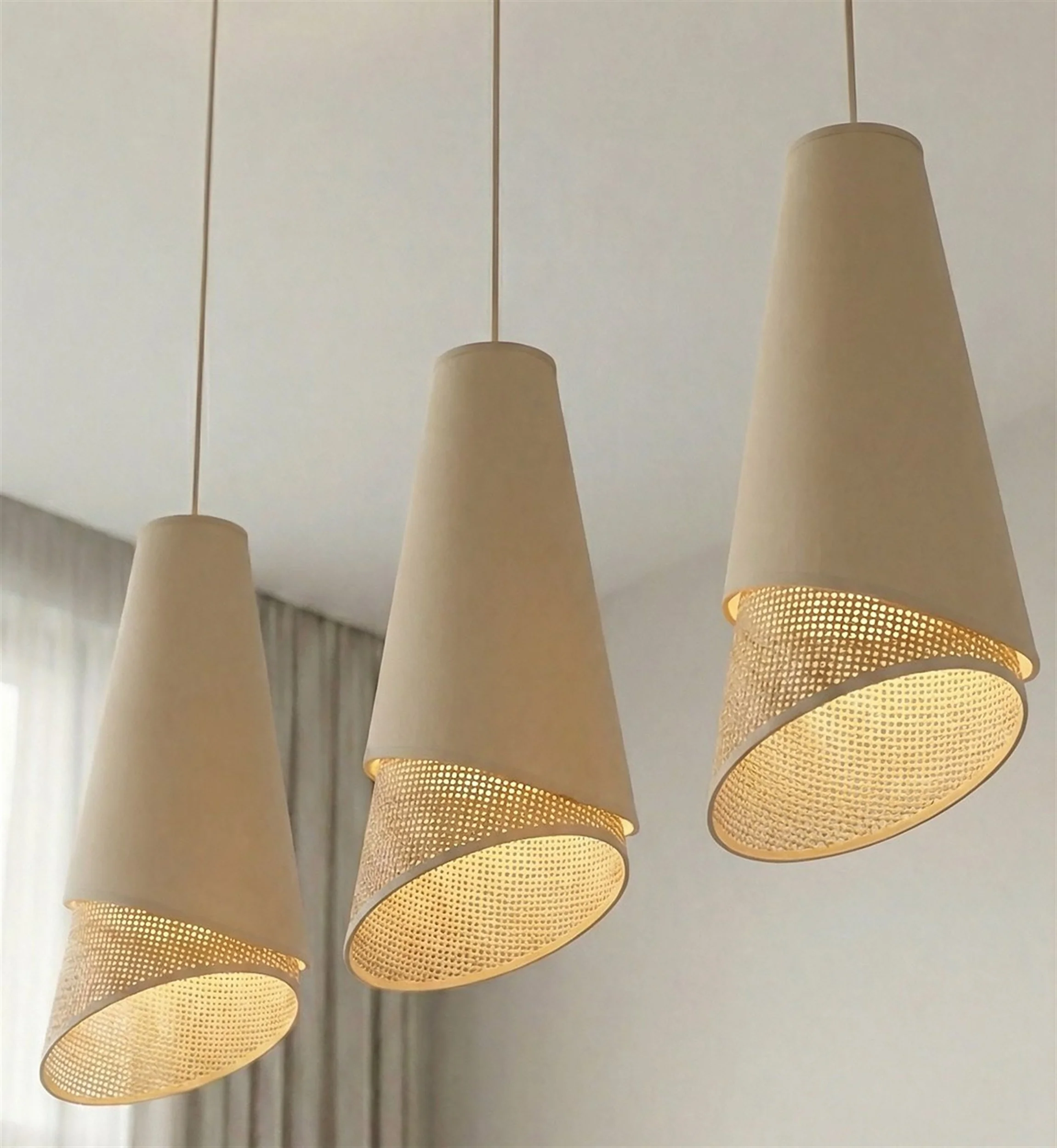 Lampa wisząca Moda x3 rattan - Image 6