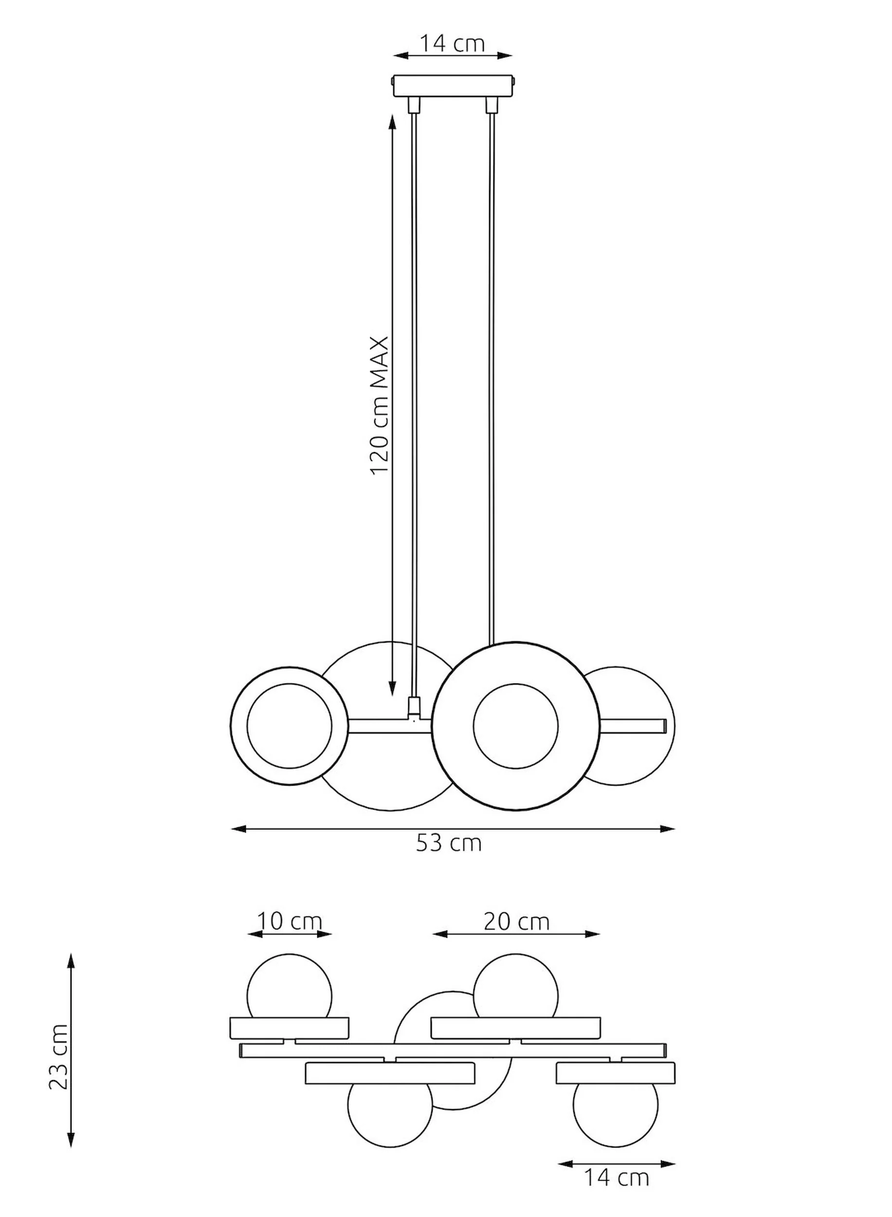 Lampa wisząca Model x4 ciepły szary - Image 4