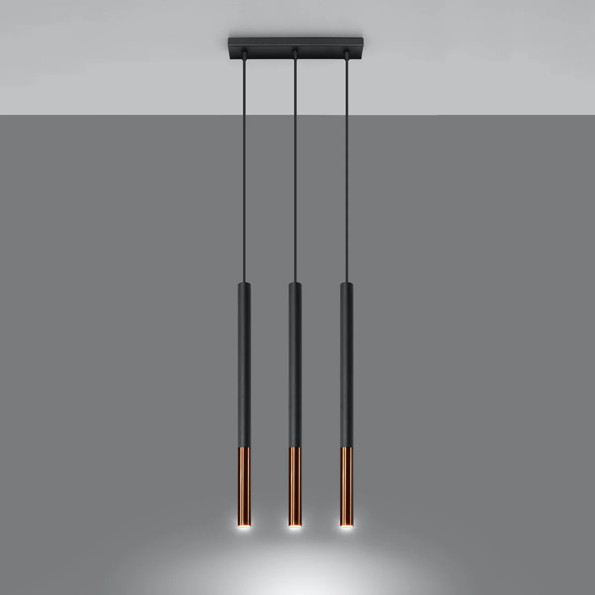 Lampa wisząca Mozaica 3L czarny/miedź - Image 3