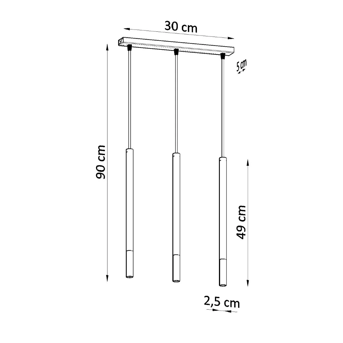 Lampa wisząca Mozaica 3L czarny/miedź - Image 6