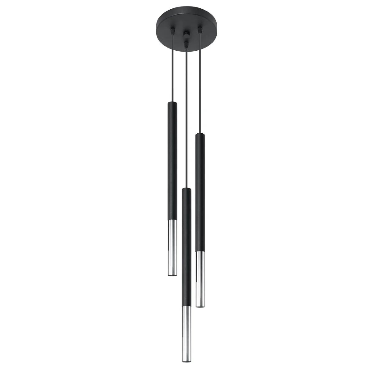 Lampa wisząca Mozaica 3P czarny/chrom