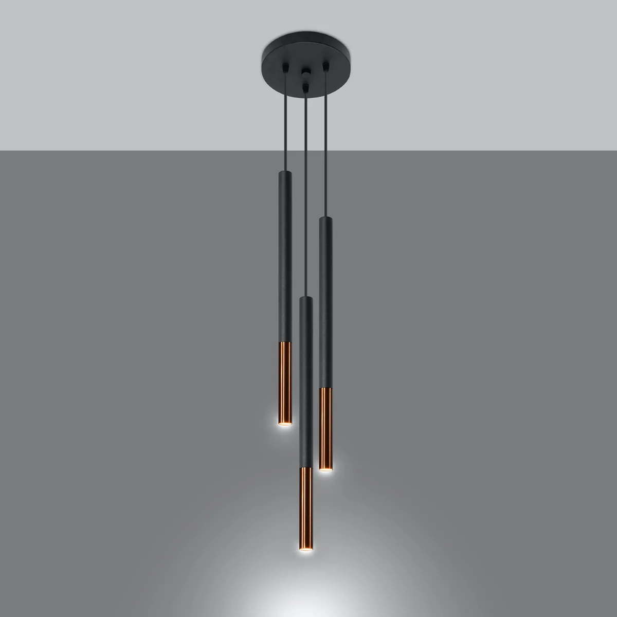 Lampa wisząca Mozaica 3P czarny/miedź - Image 3
