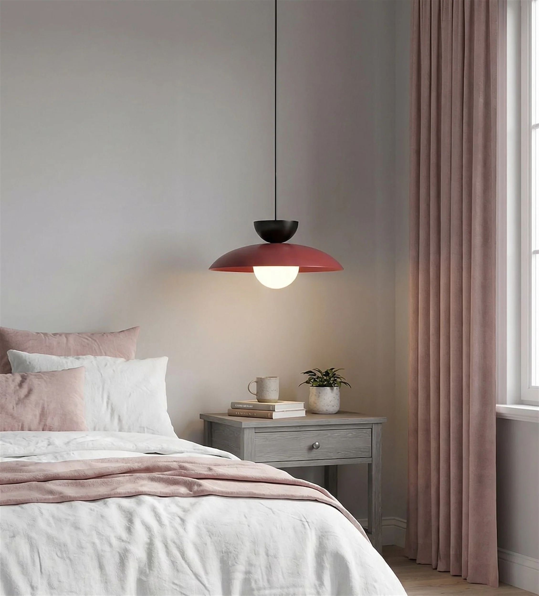 Lampa wisząca Mulan burgundowa - Image 3