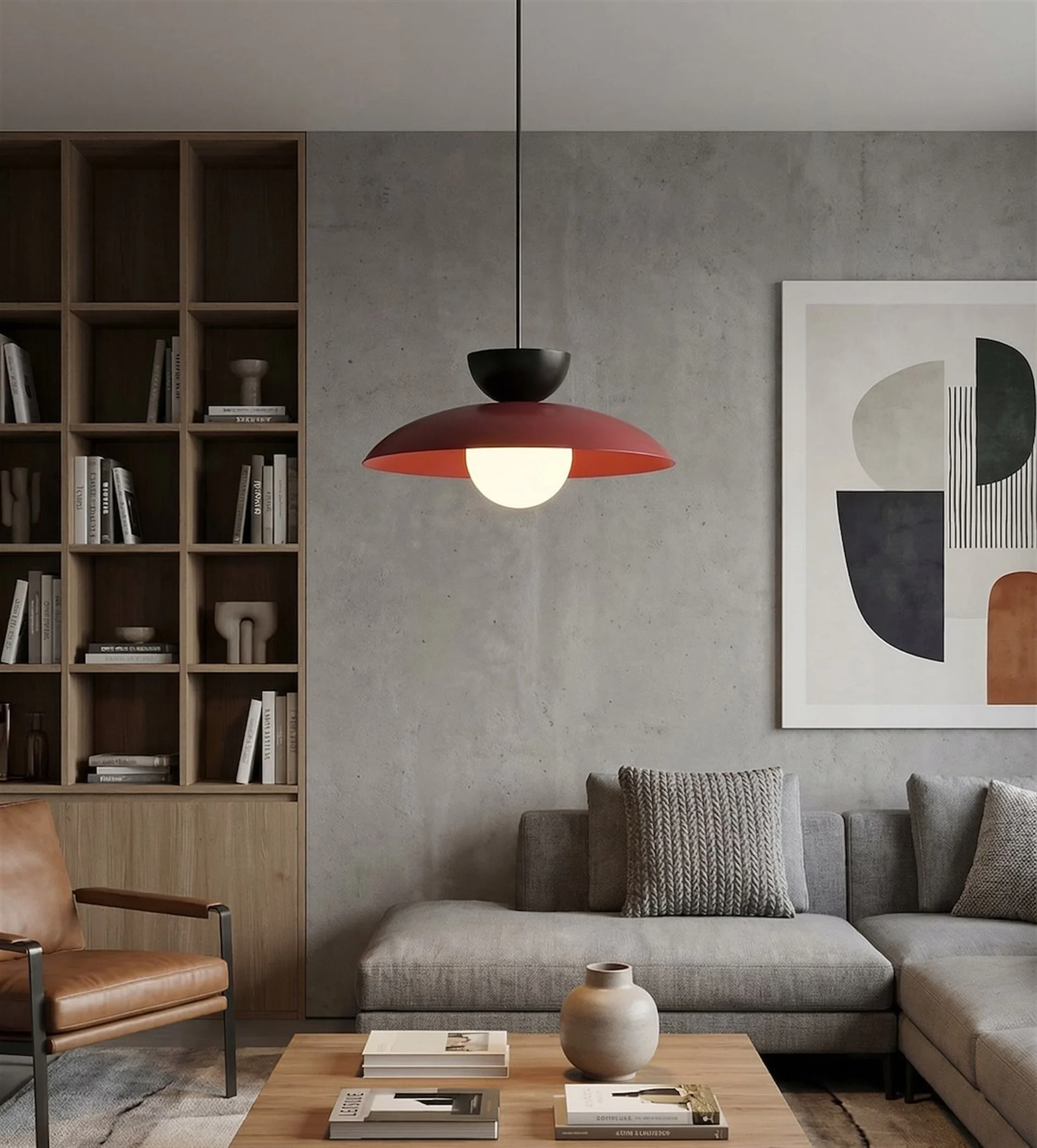 Lampa wisząca Mulan burgundowa - Image 4