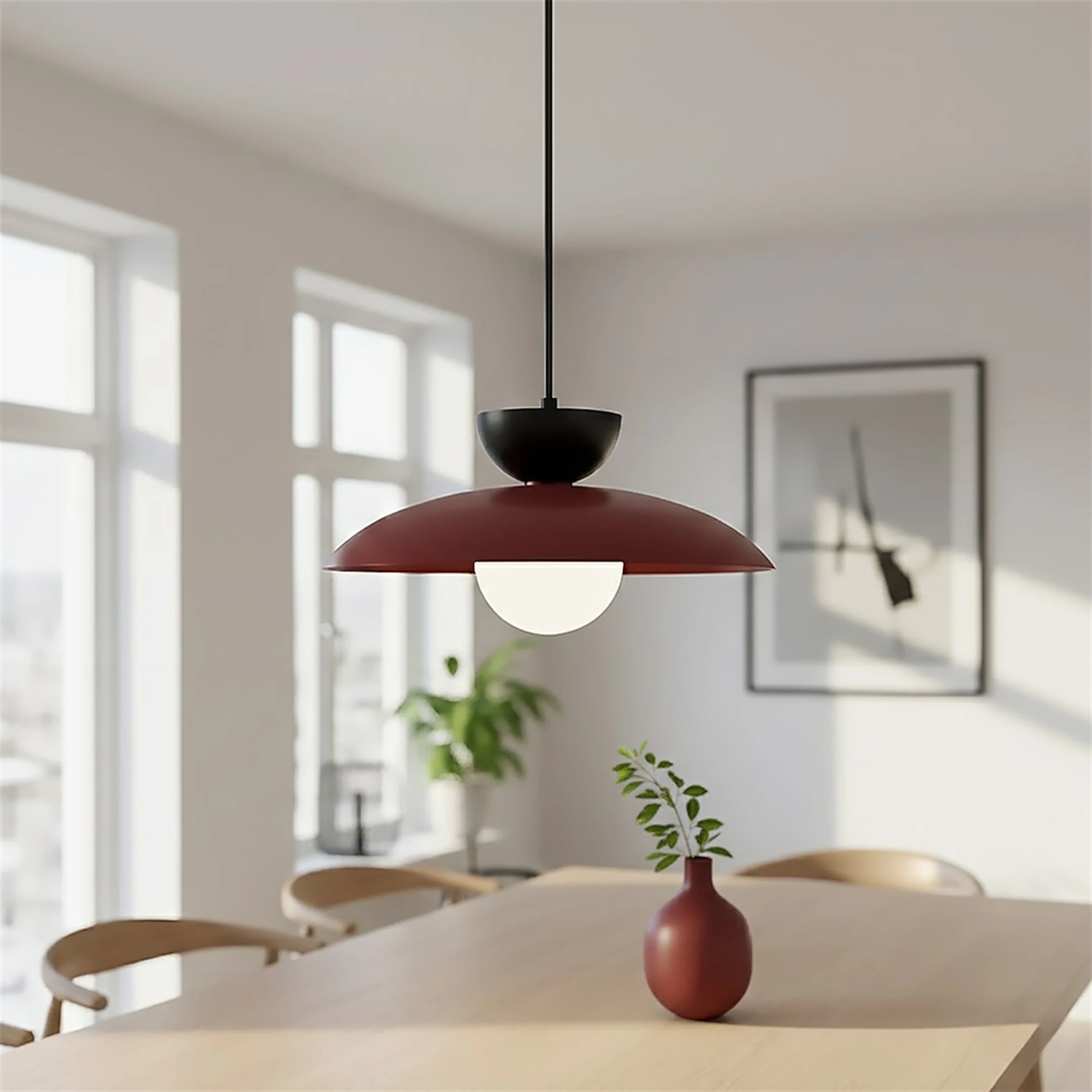 Lampa wisząca Mulan burgundowa - Image 5