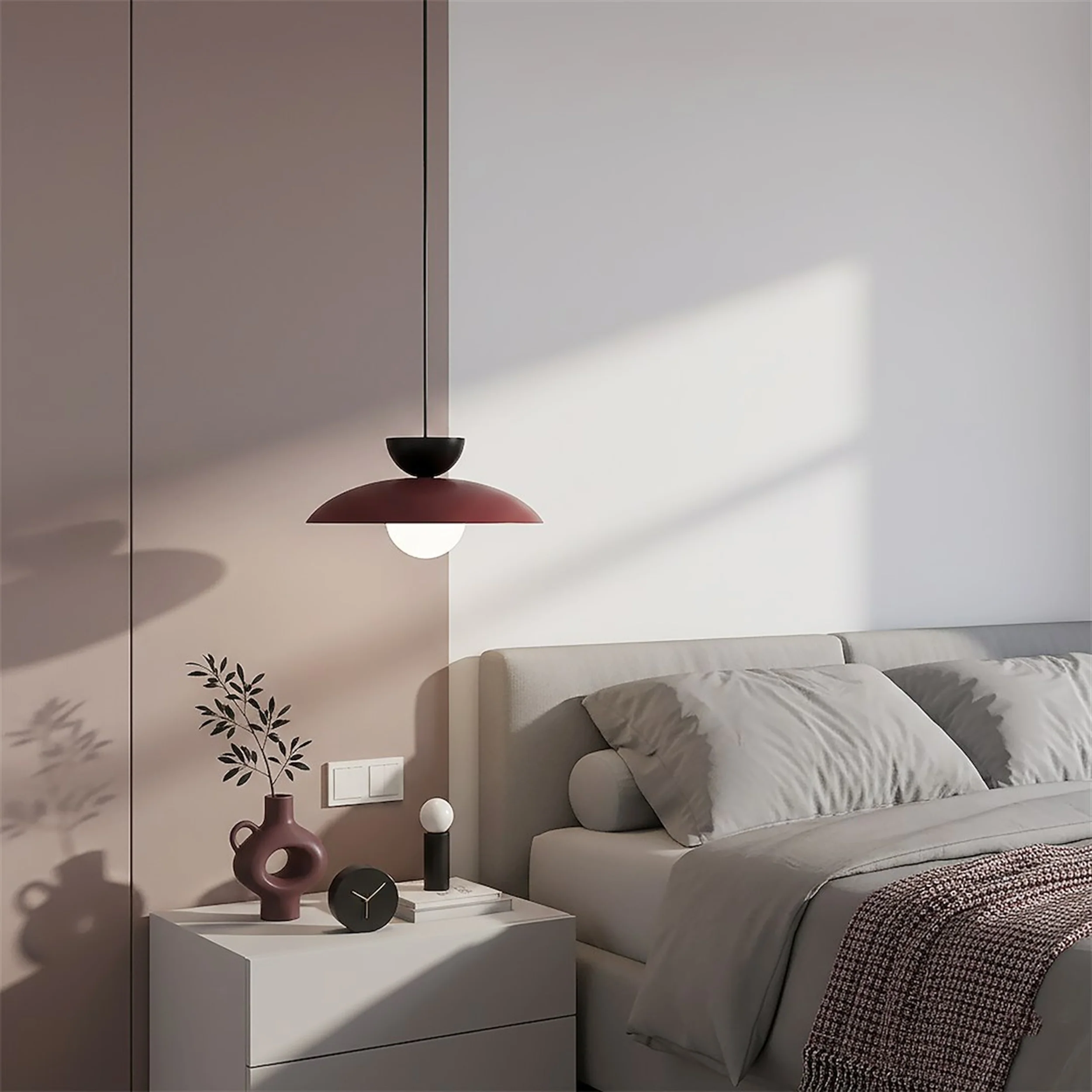 Lampa wisząca Mulan burgundowa - Image 7