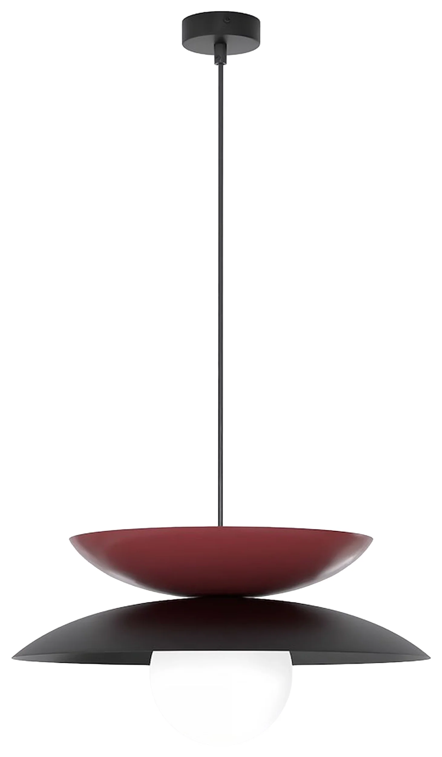 Lampa wisząca Nagoya czerń/burgund