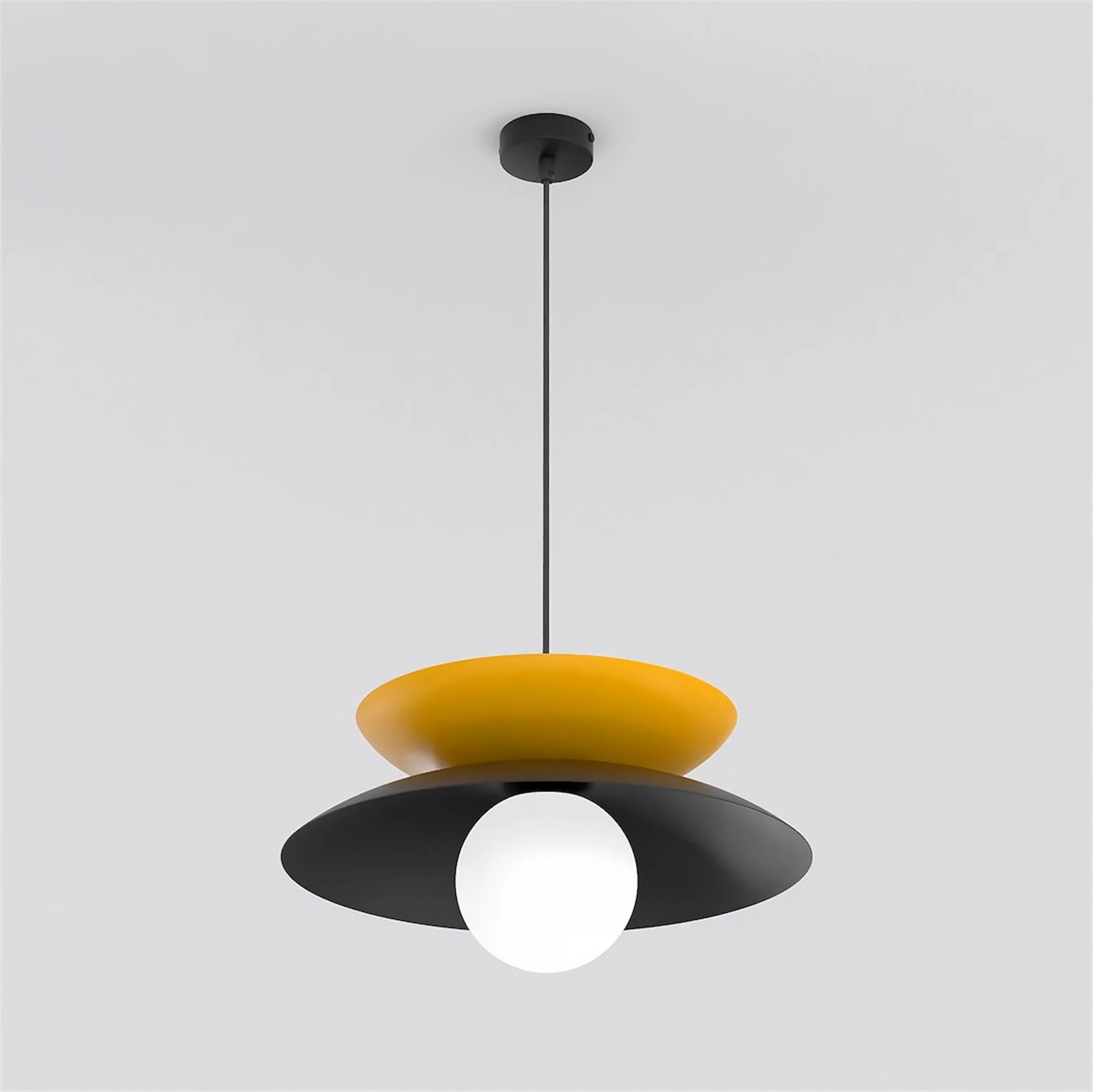 Lampa wisząca Nagoya czerń/pomarańcz - Image 2