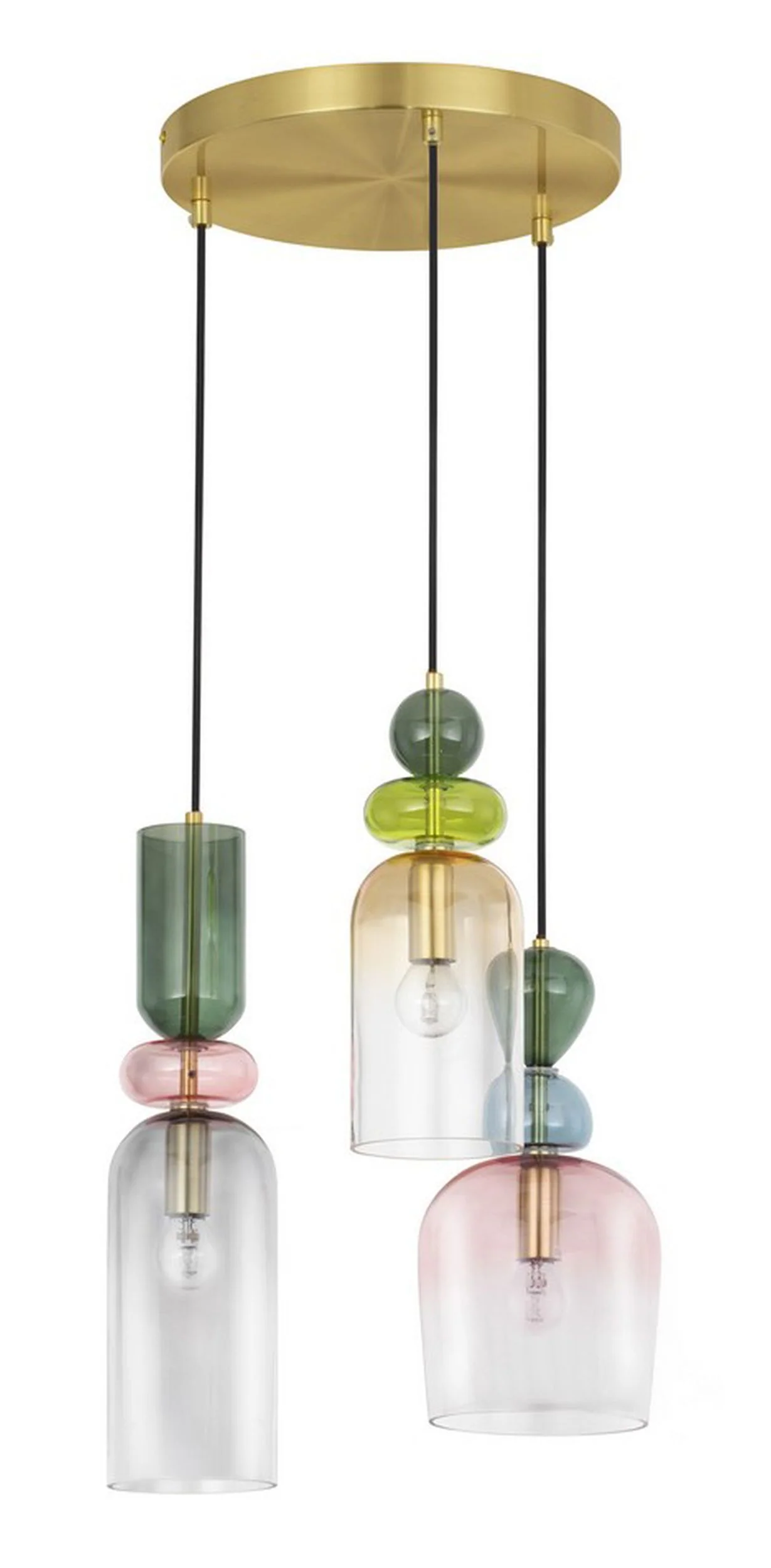 Lampa wisząca Nouvede x3 wielokolorowa