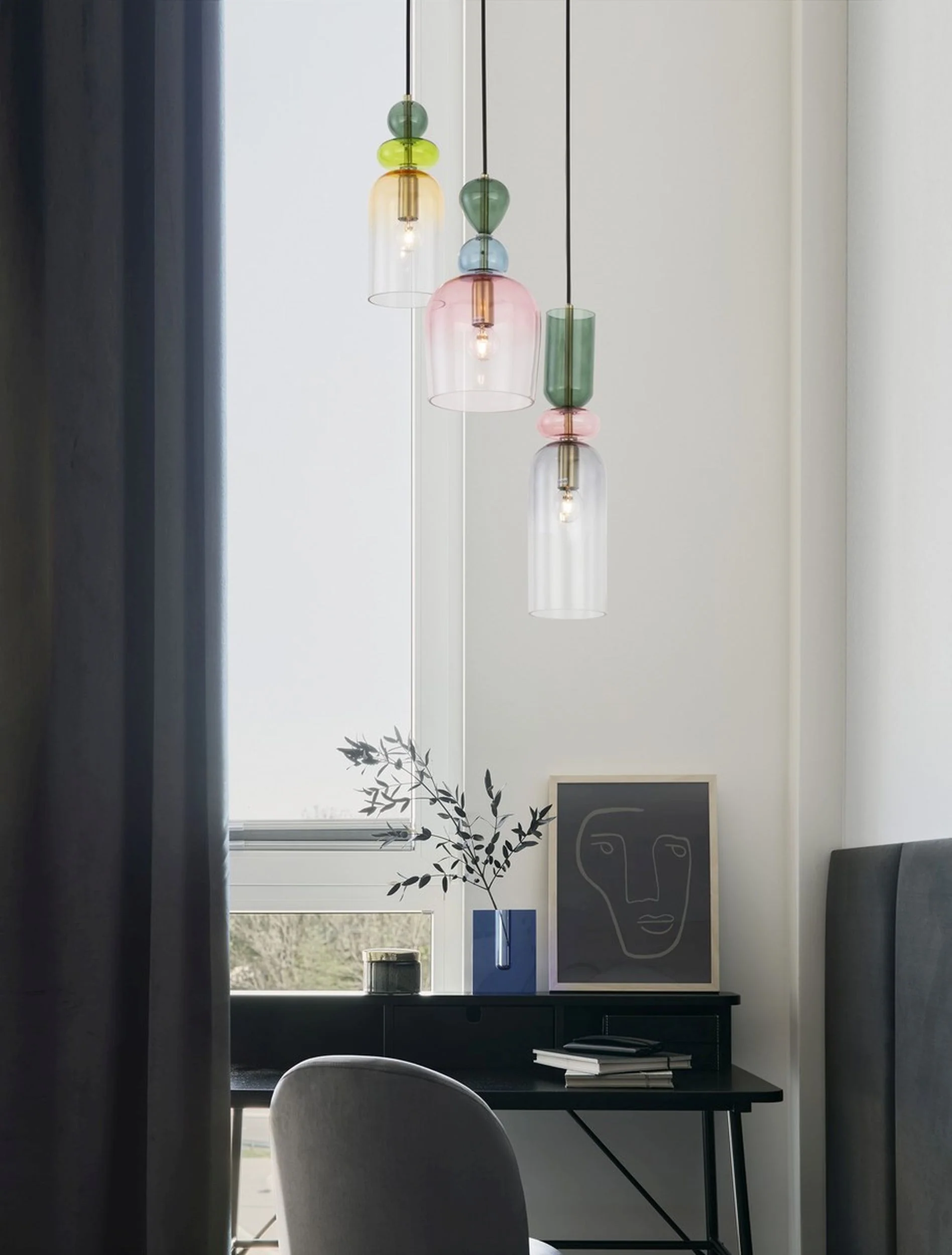 Lampa wisząca Nouvede x3 wielokolorowa - Image 2