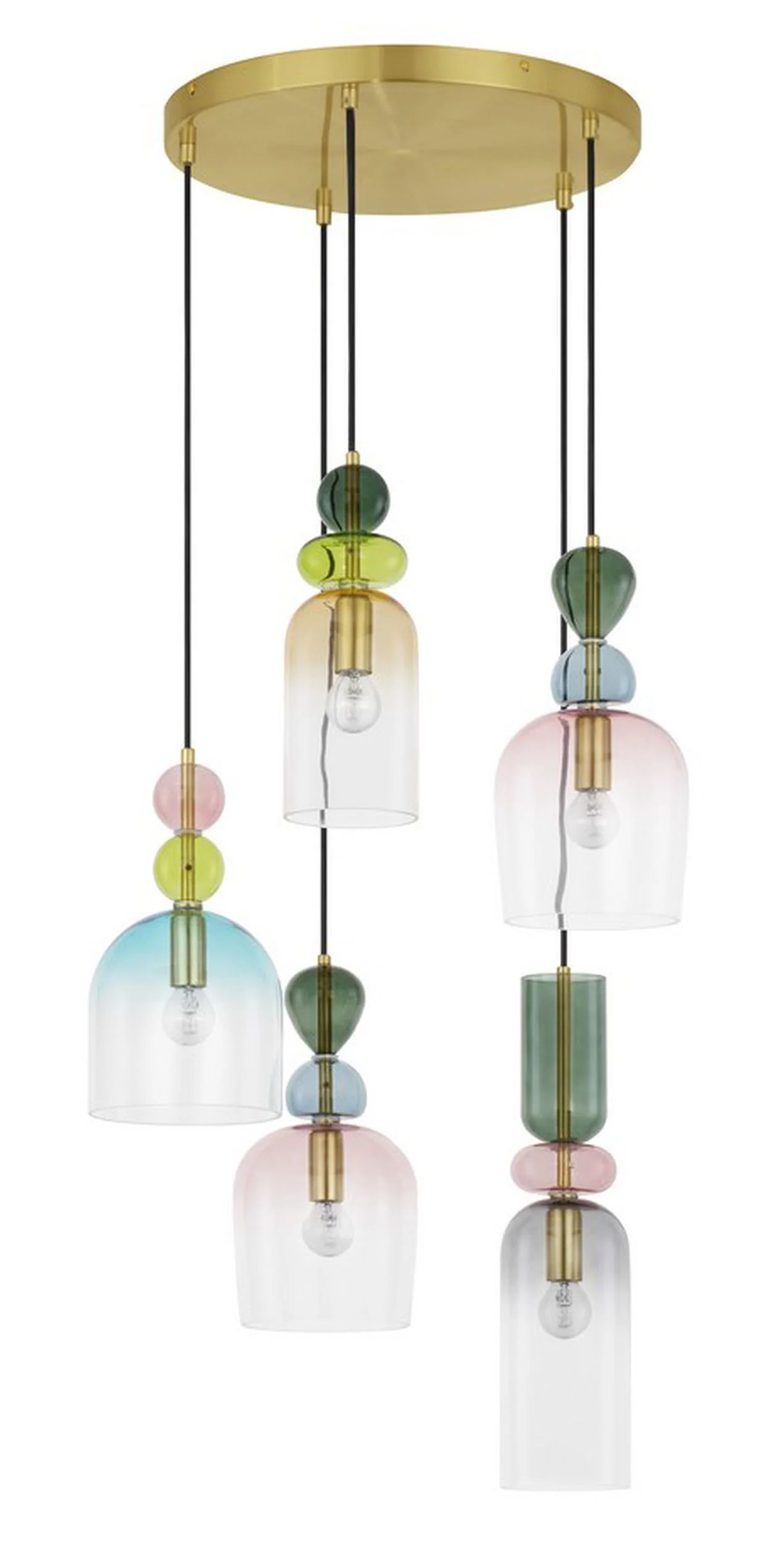 Lampa wisząca Nouvede x5 wielokolorowa