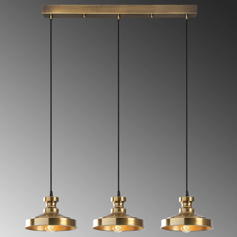 Lampa wisząca Novillian x3 złota - Image 3