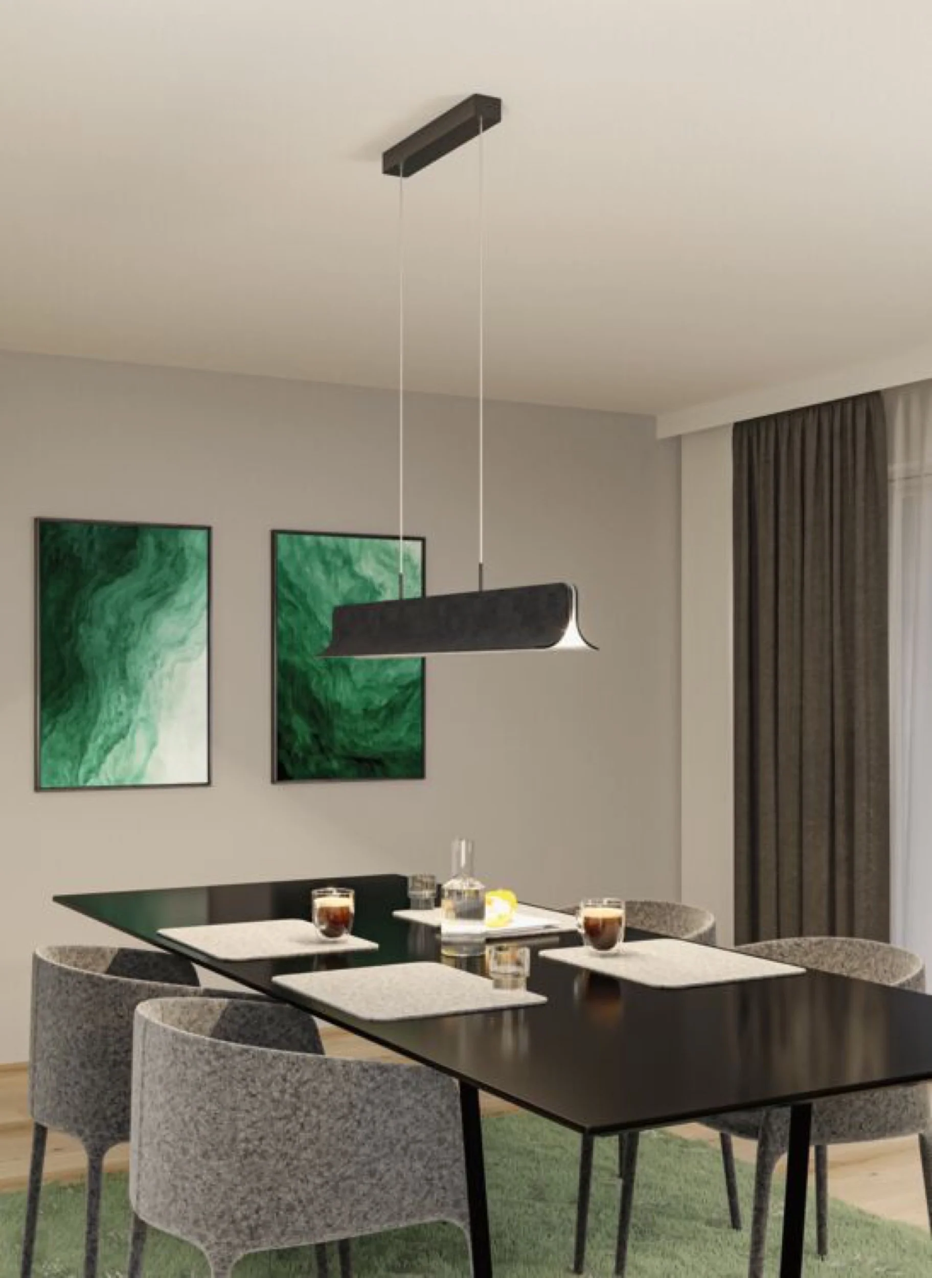 Lampa wisząca Noyan LED antracytowa - Image 2