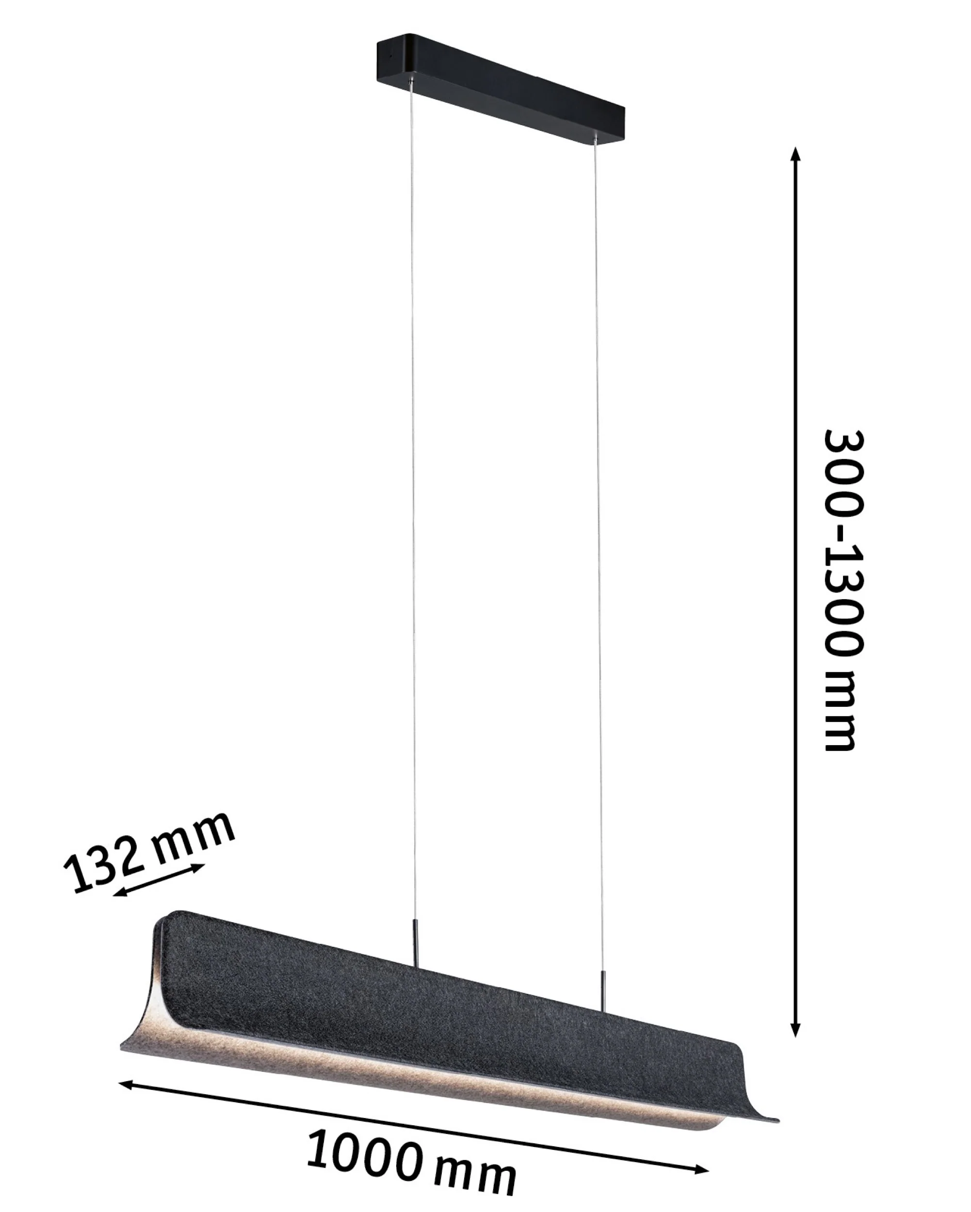 Lampa wisząca Noyan LED antracytowa - Image 7