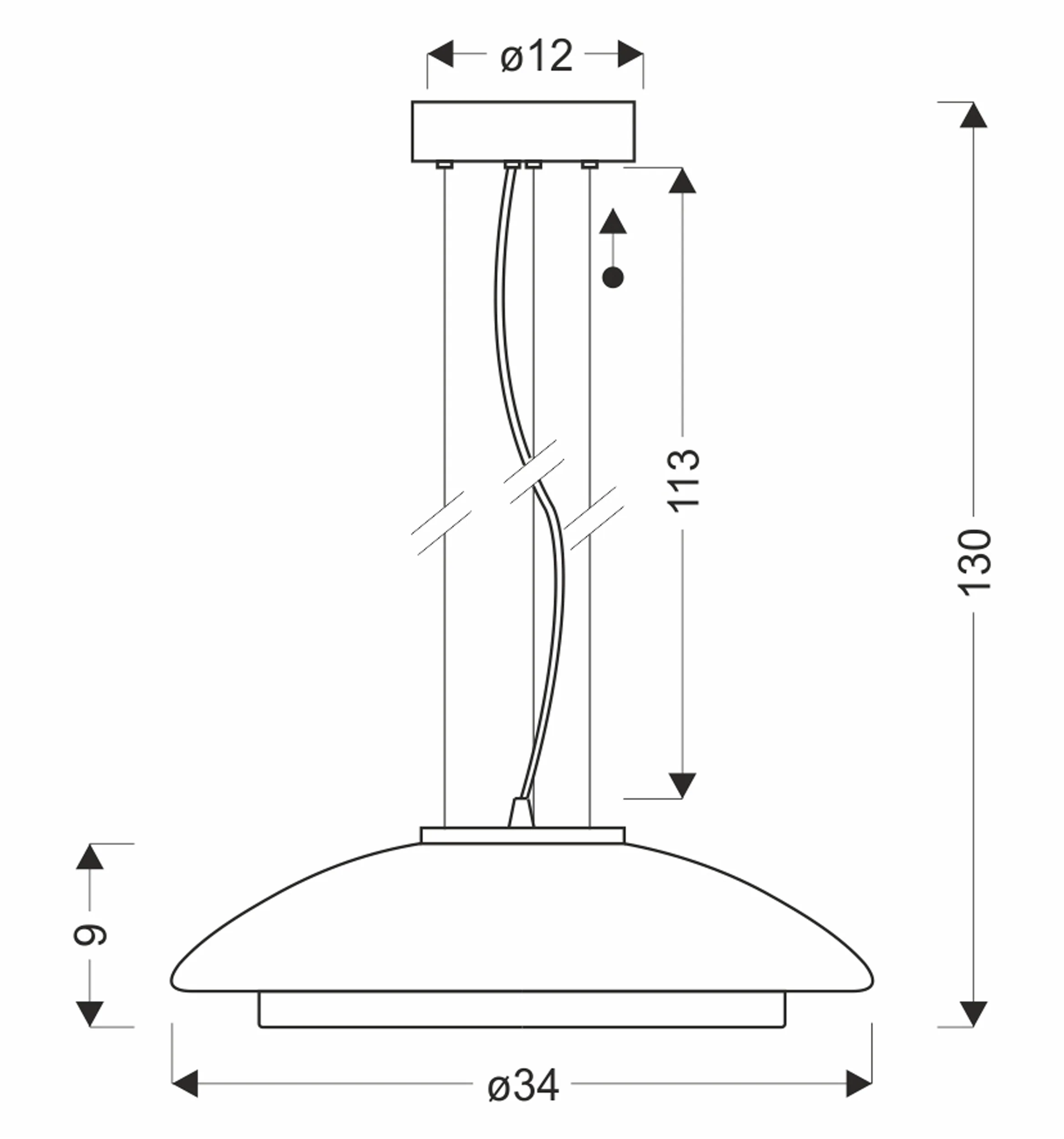 Lampa wisząca Ombre 34 złota GX53 10W z bursztynowo-białym kloszem - Image 4