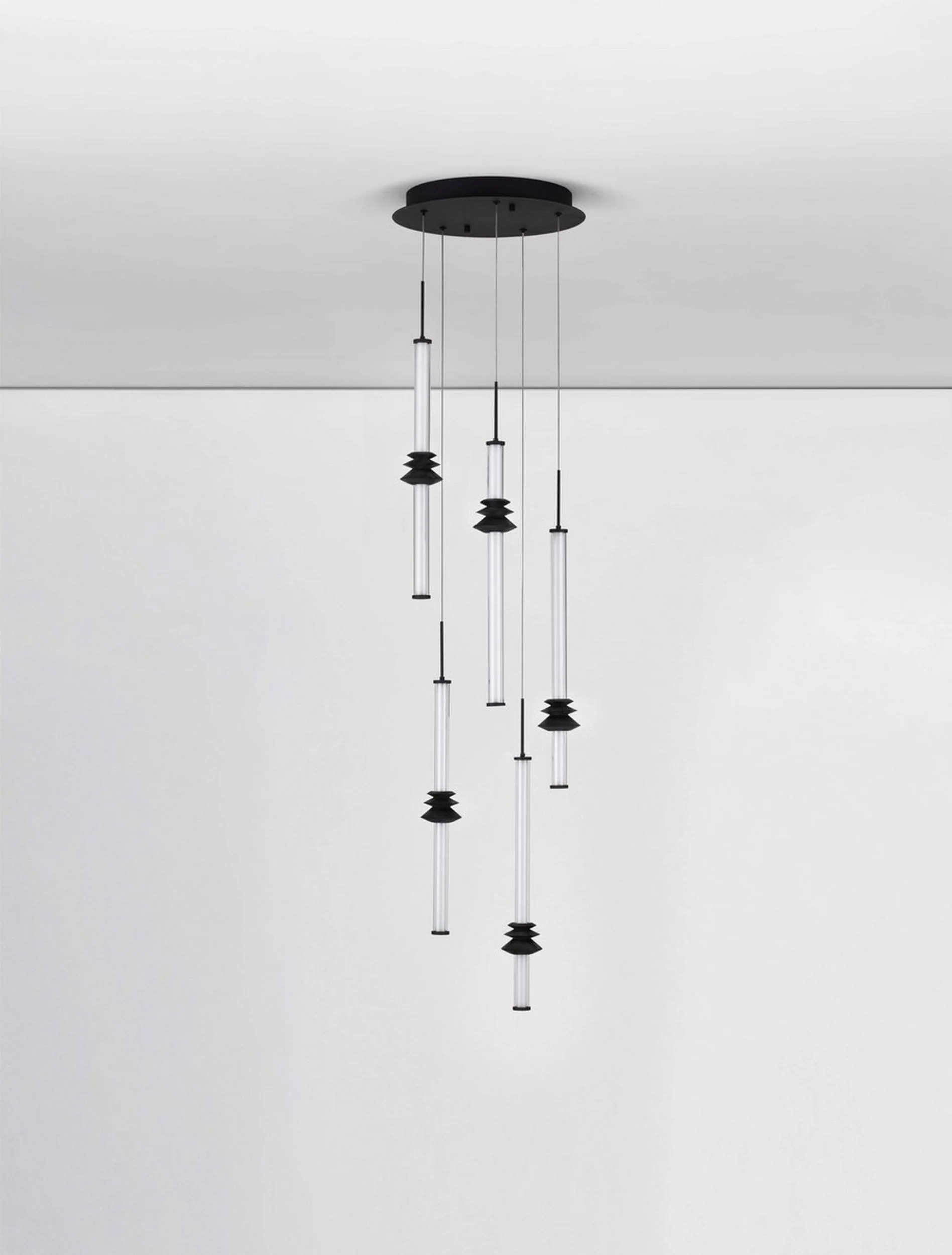 Lampa wisząca Opperno LED x5 czarna - Image 3