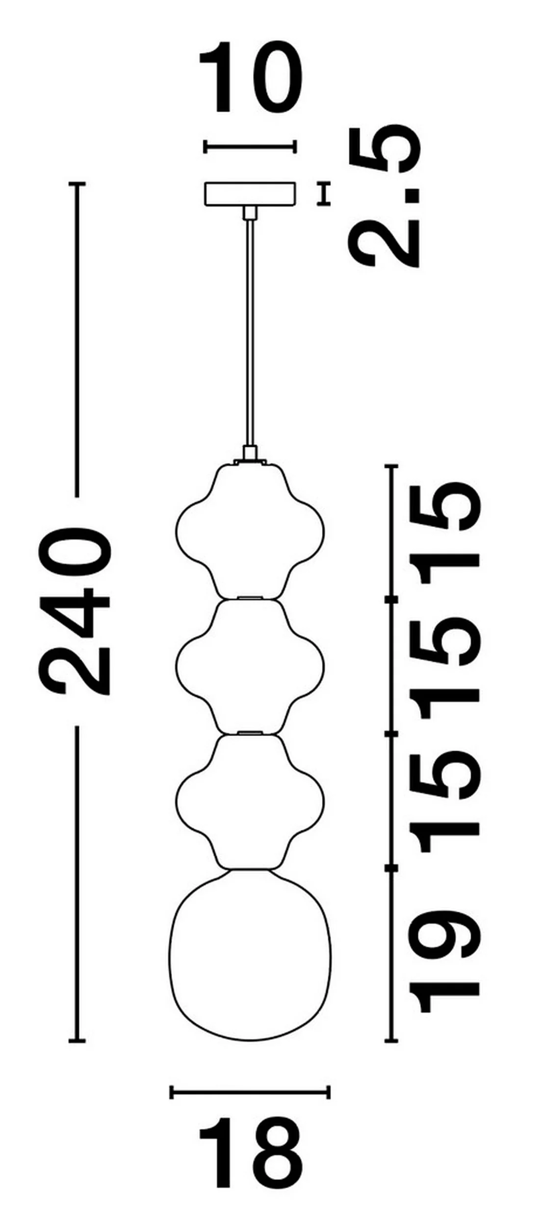 Lampa wisząca Parive III beżowa - Image 6