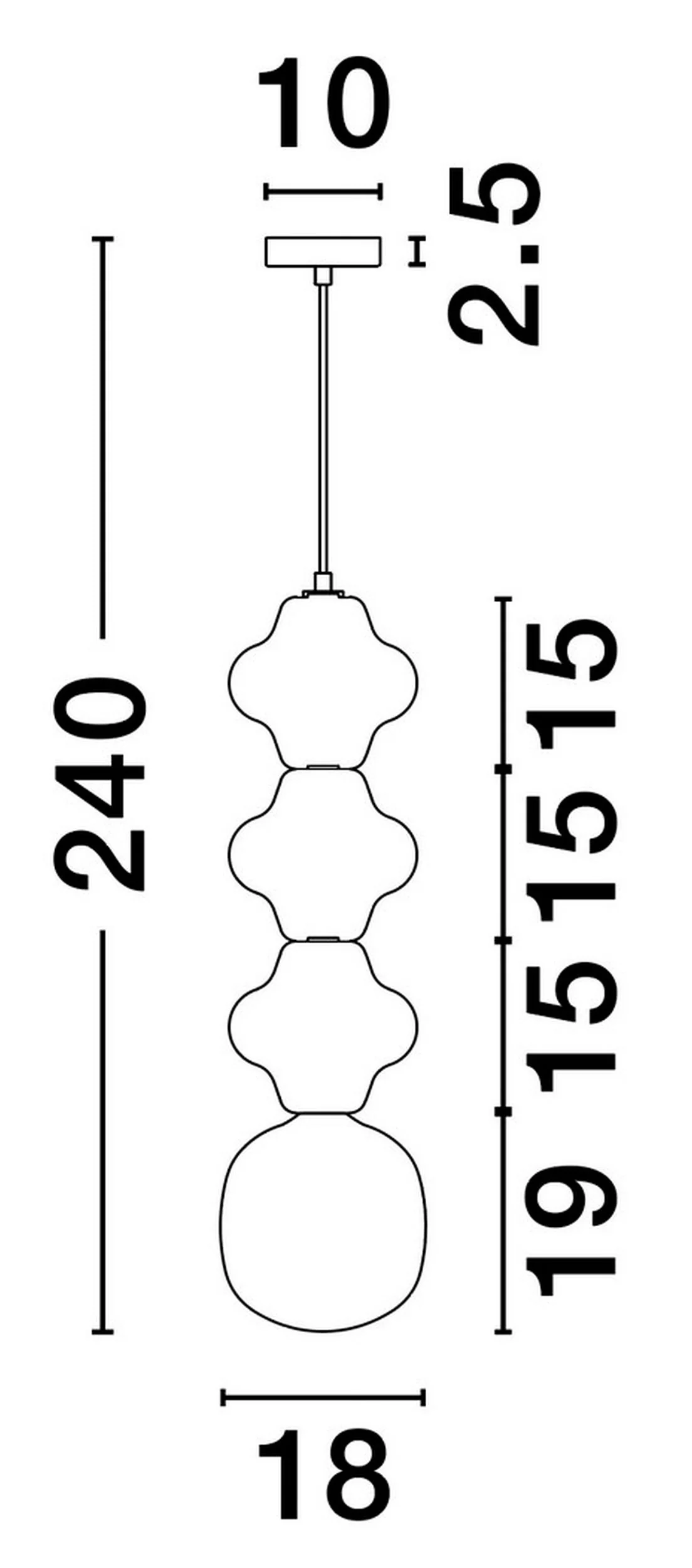 Lampa wisząca Parive III wielokolorowa - Image 6