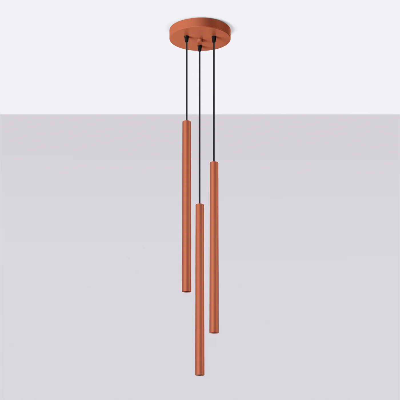 Lampa wisząca Pastelo 3P ochra czerwona - Image 3