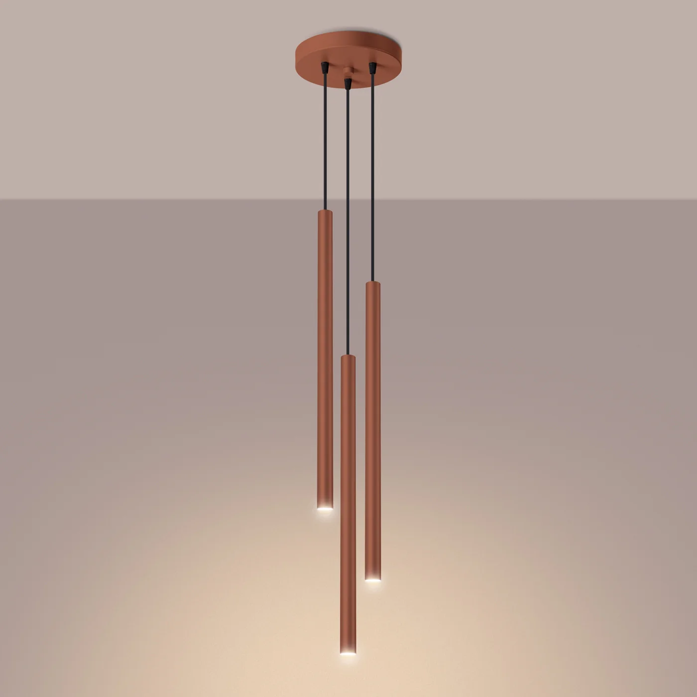 Lampa wisząca Pastelo 3P ochra czerwona - Image 4