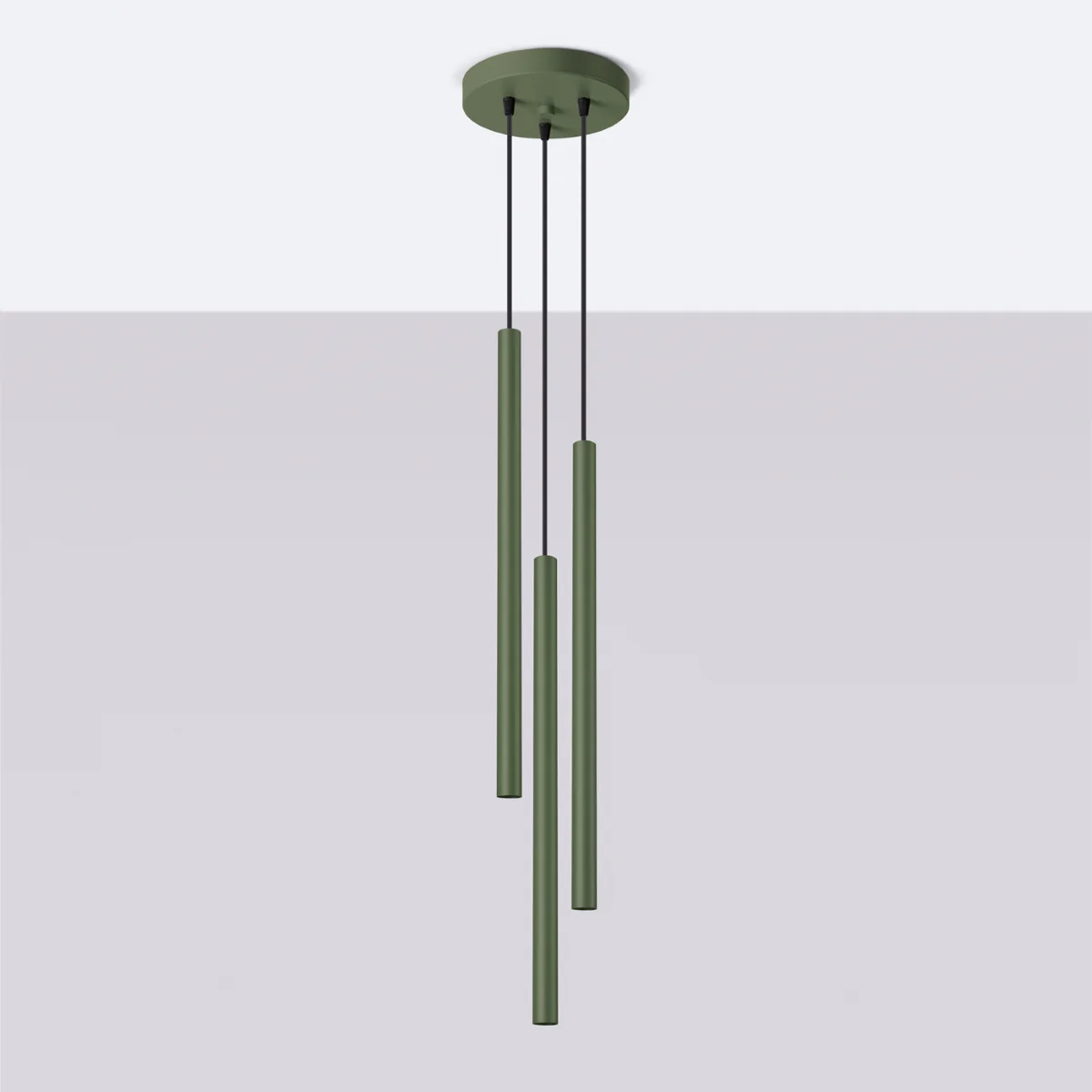 Lampa wisząca Pastelo 3P zielona oliwka - Image 3