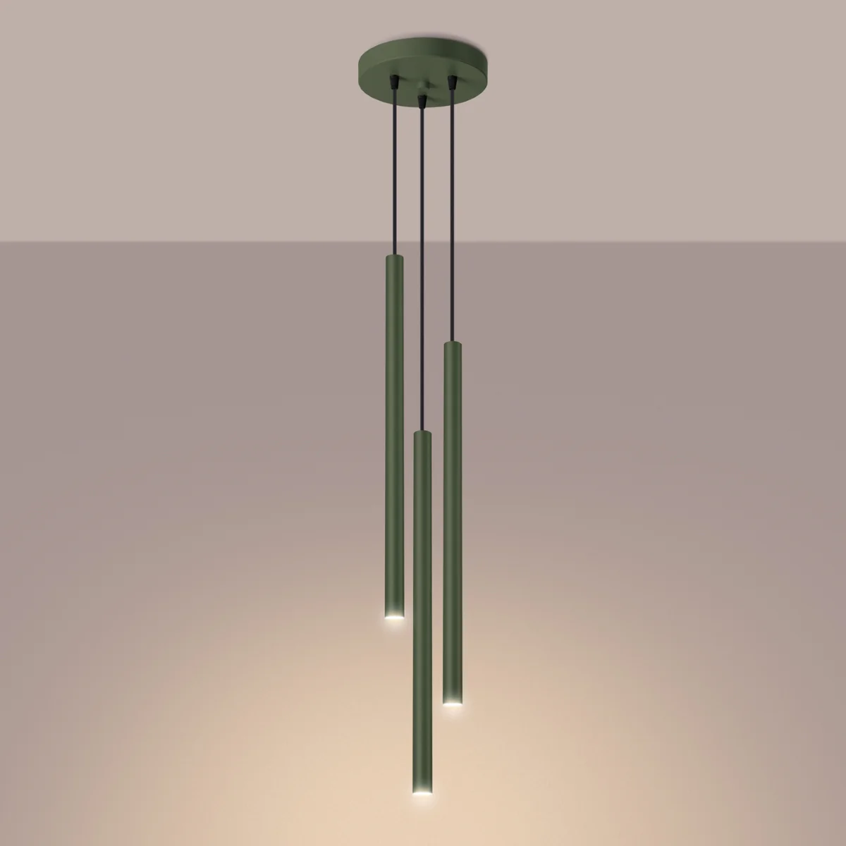 Lampa wisząca Pastelo 3P zielona oliwka - Image 4