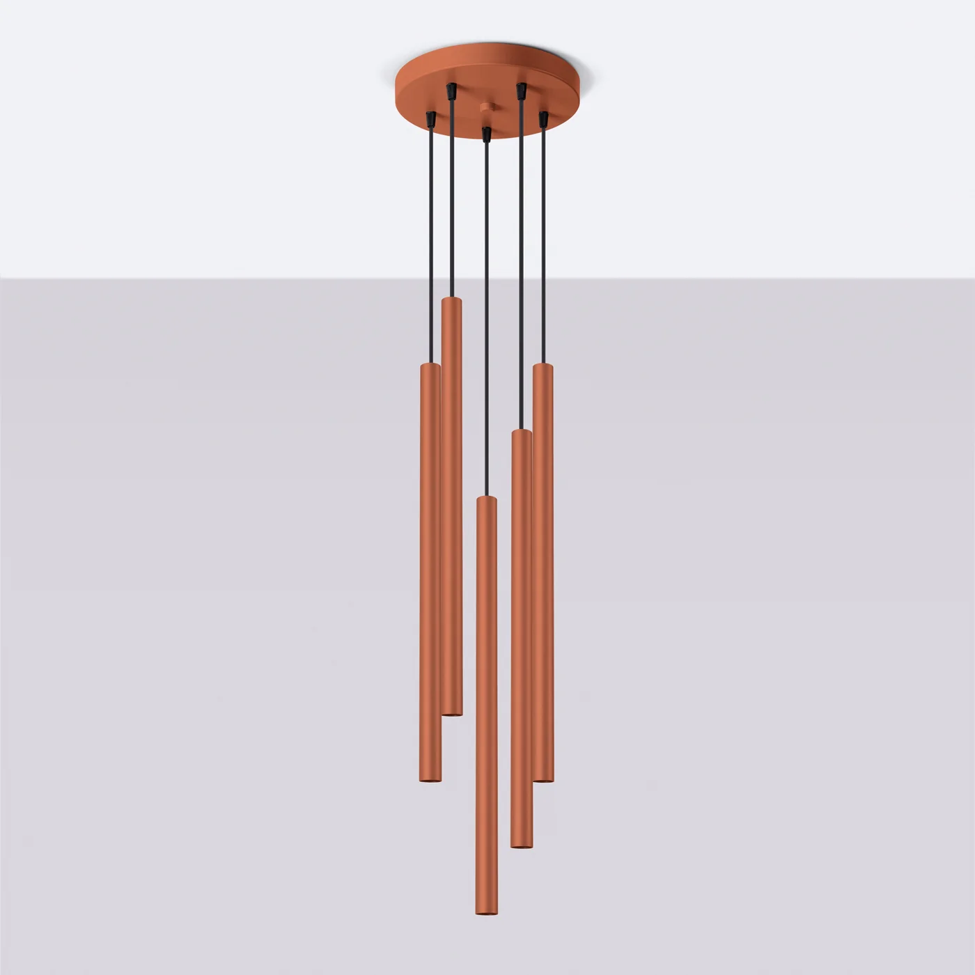 Lampa wisząca Pastelo 5P ochra czerwona - Image 3