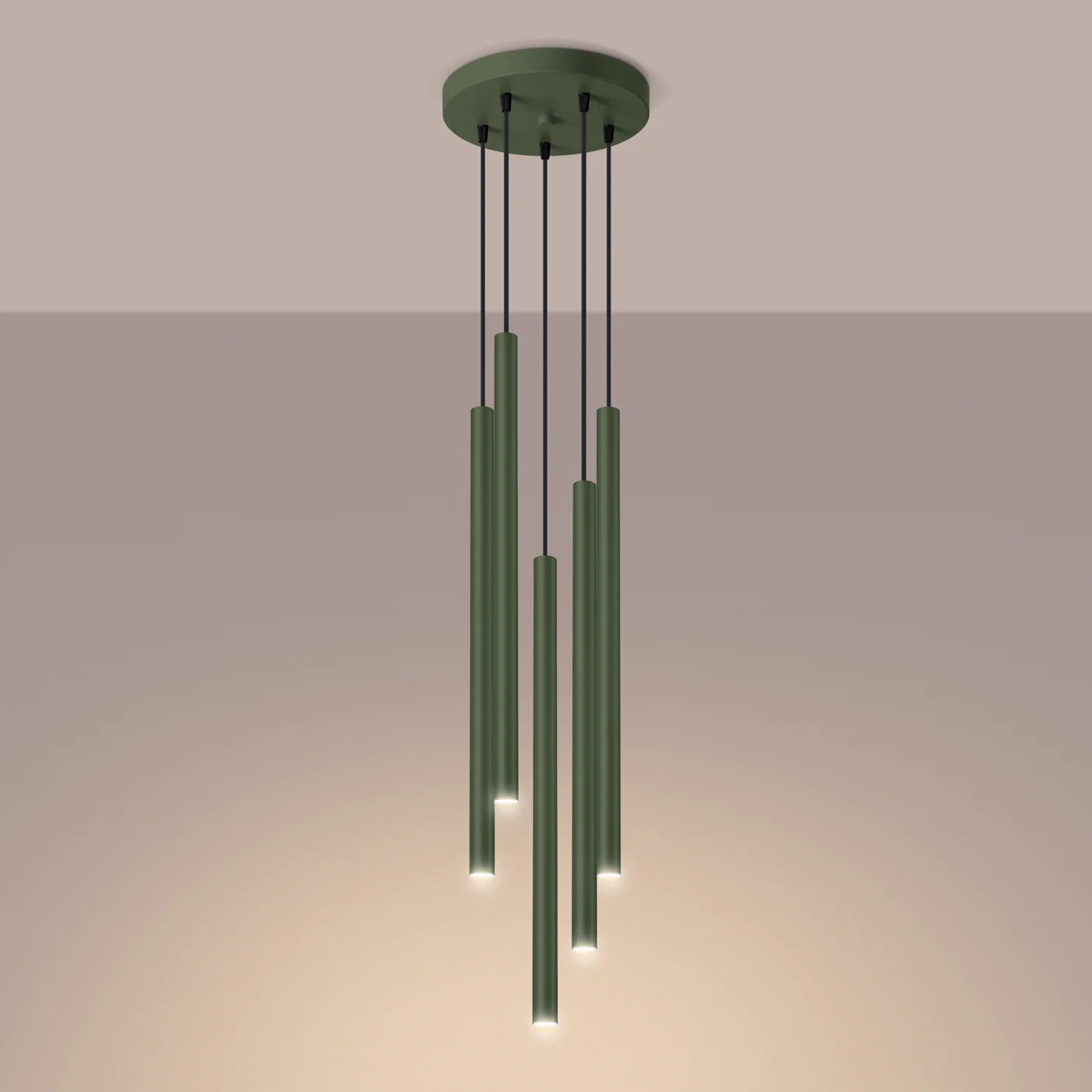 Lampa wisząca Pastelo 5P zielona oliwka - Image 4