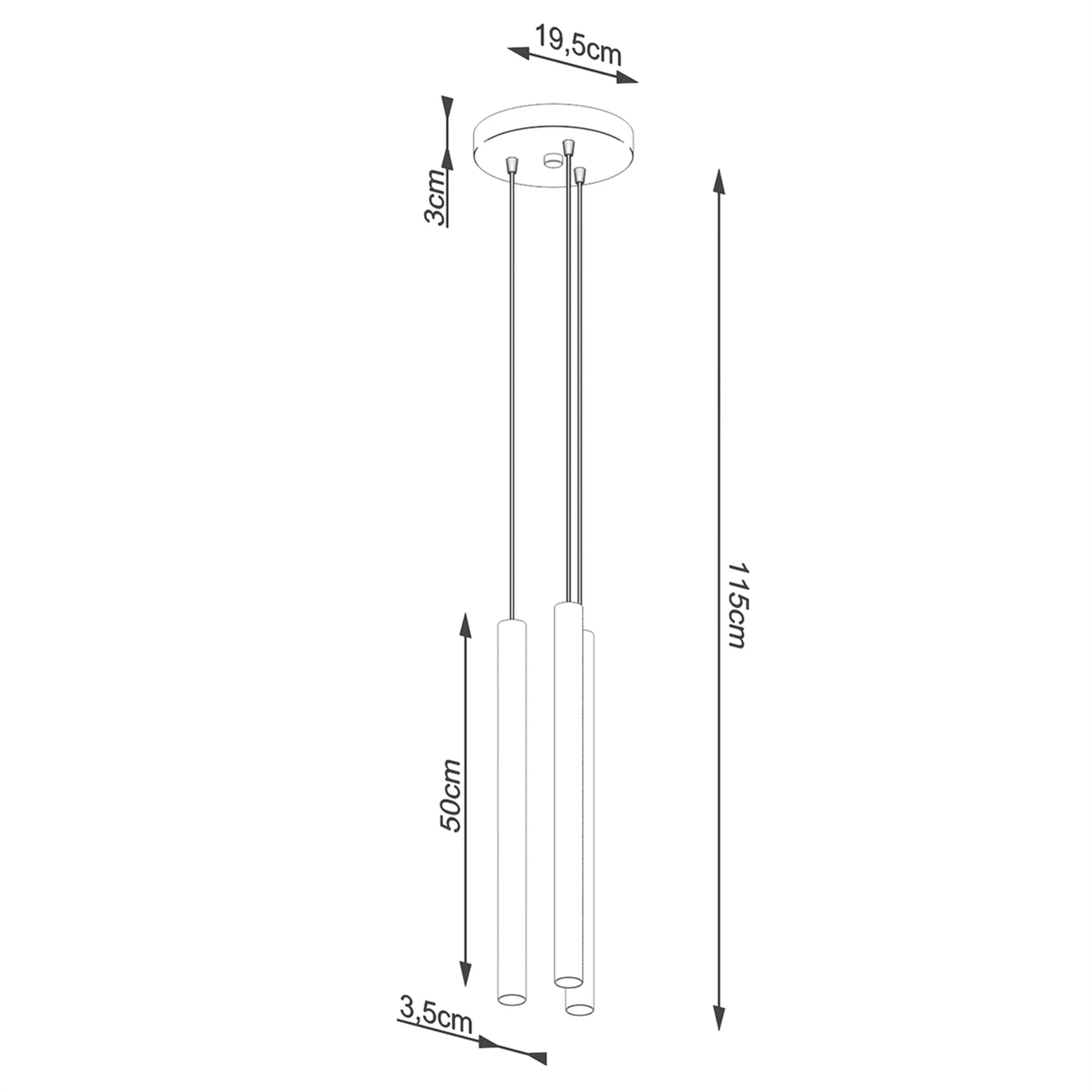 Lampa wisząca Pastelo x3 drewno na okrągłej podsufitce - Image 8