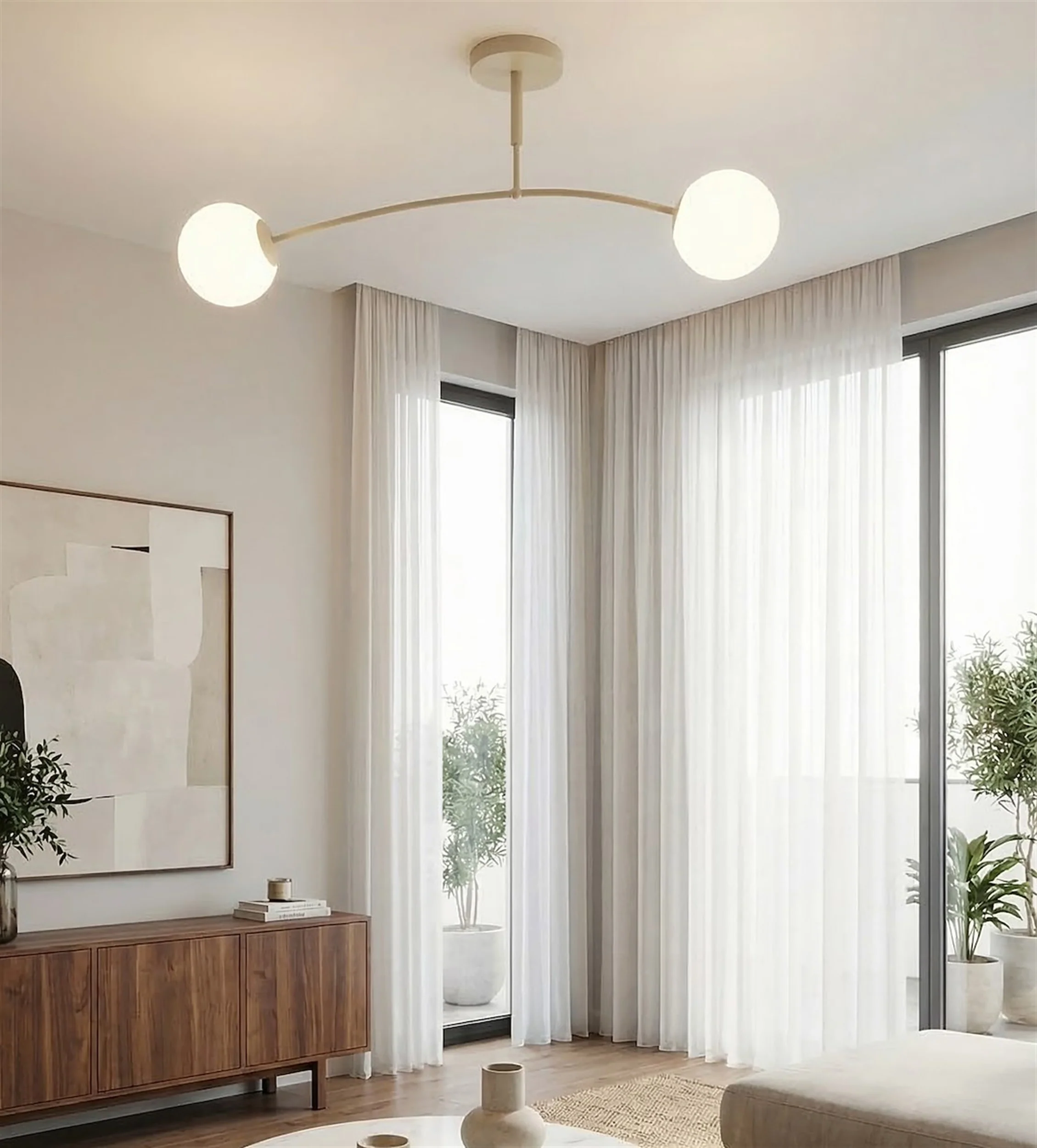 Lampa wisząca Pregos x2 mokka opal - Image 3