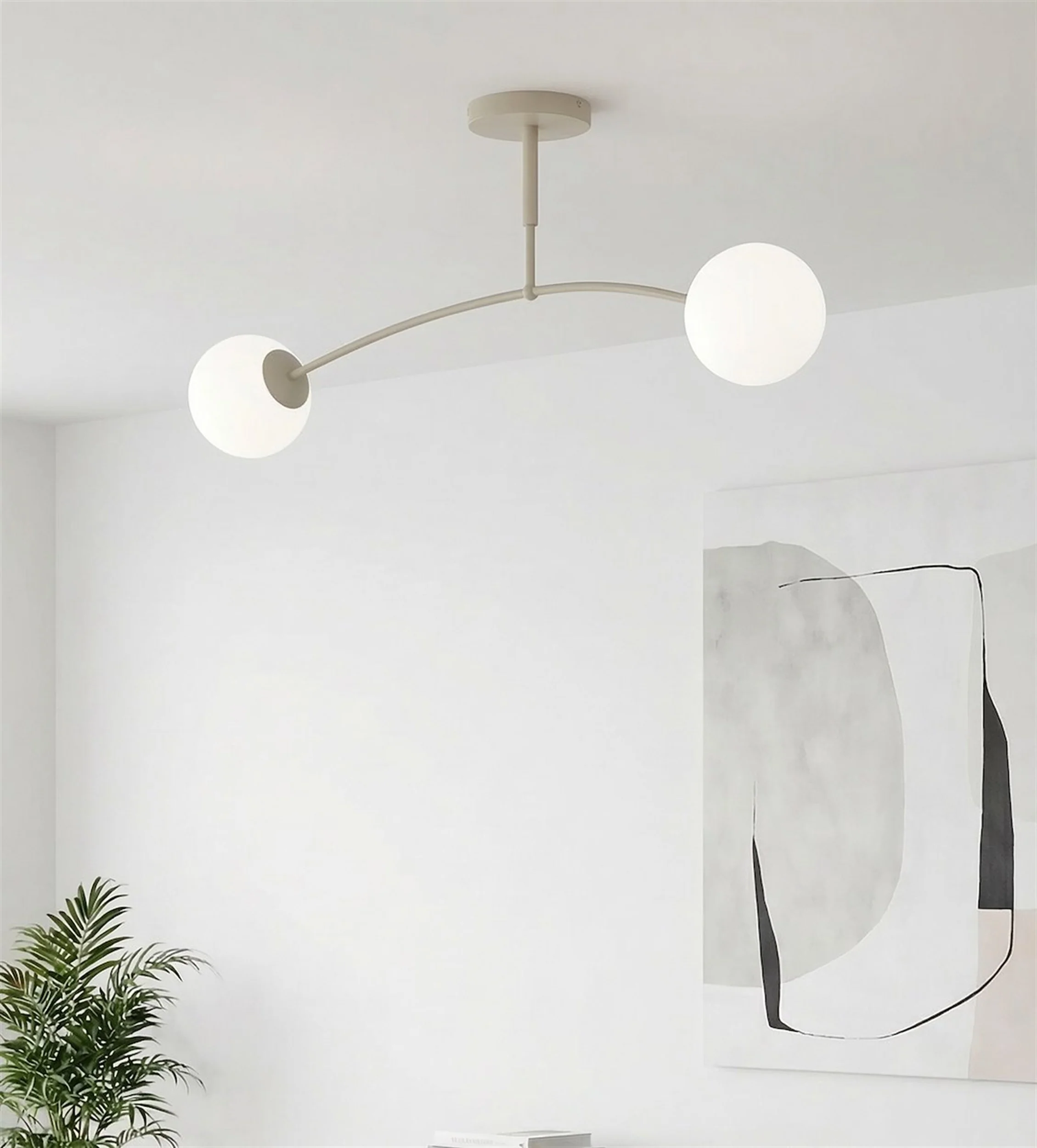 Lampa wisząca Pregos x2 mokka opal - Image 5