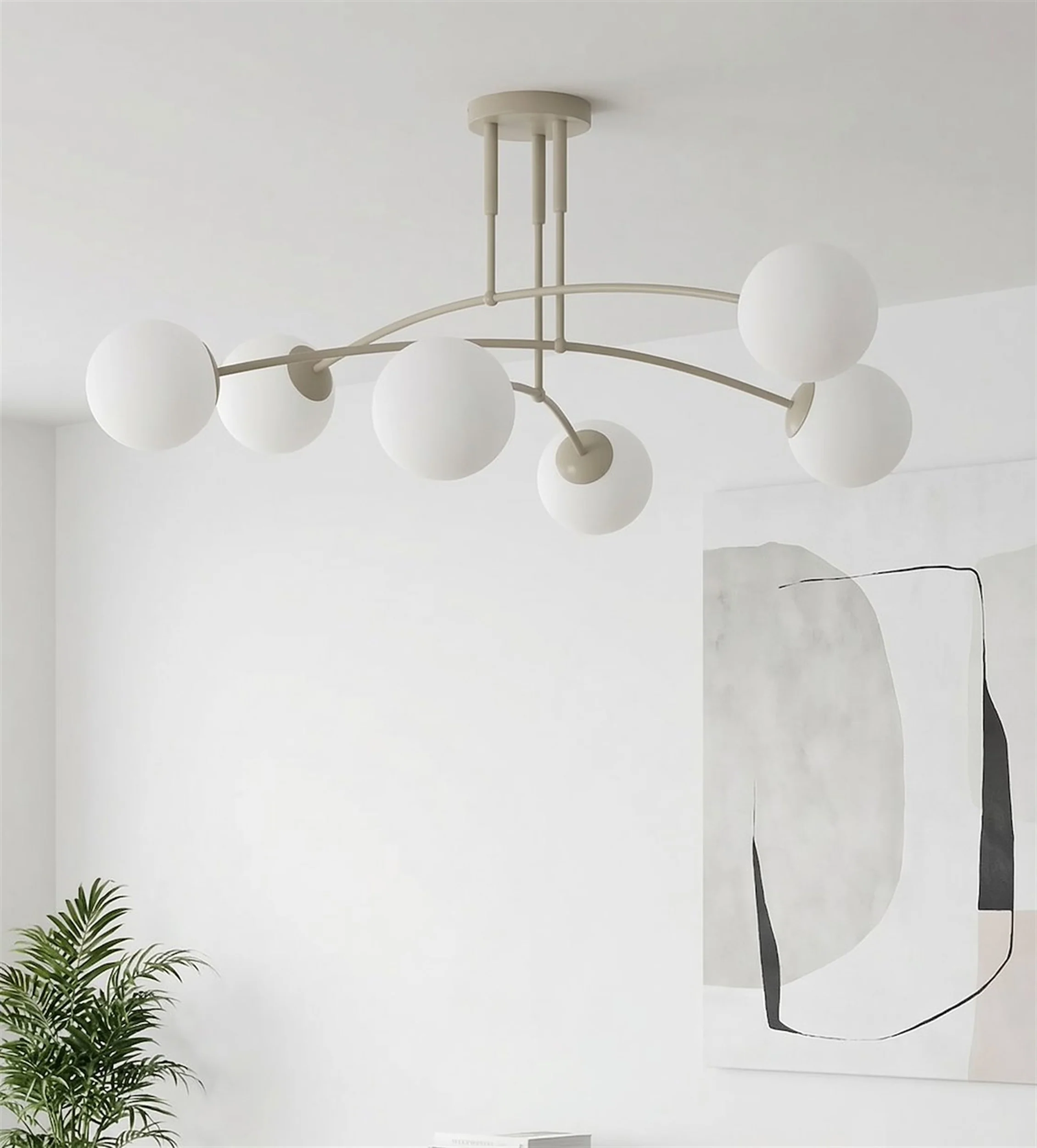 Lampa wisząca Pregos x6 mokka opal - Image 7