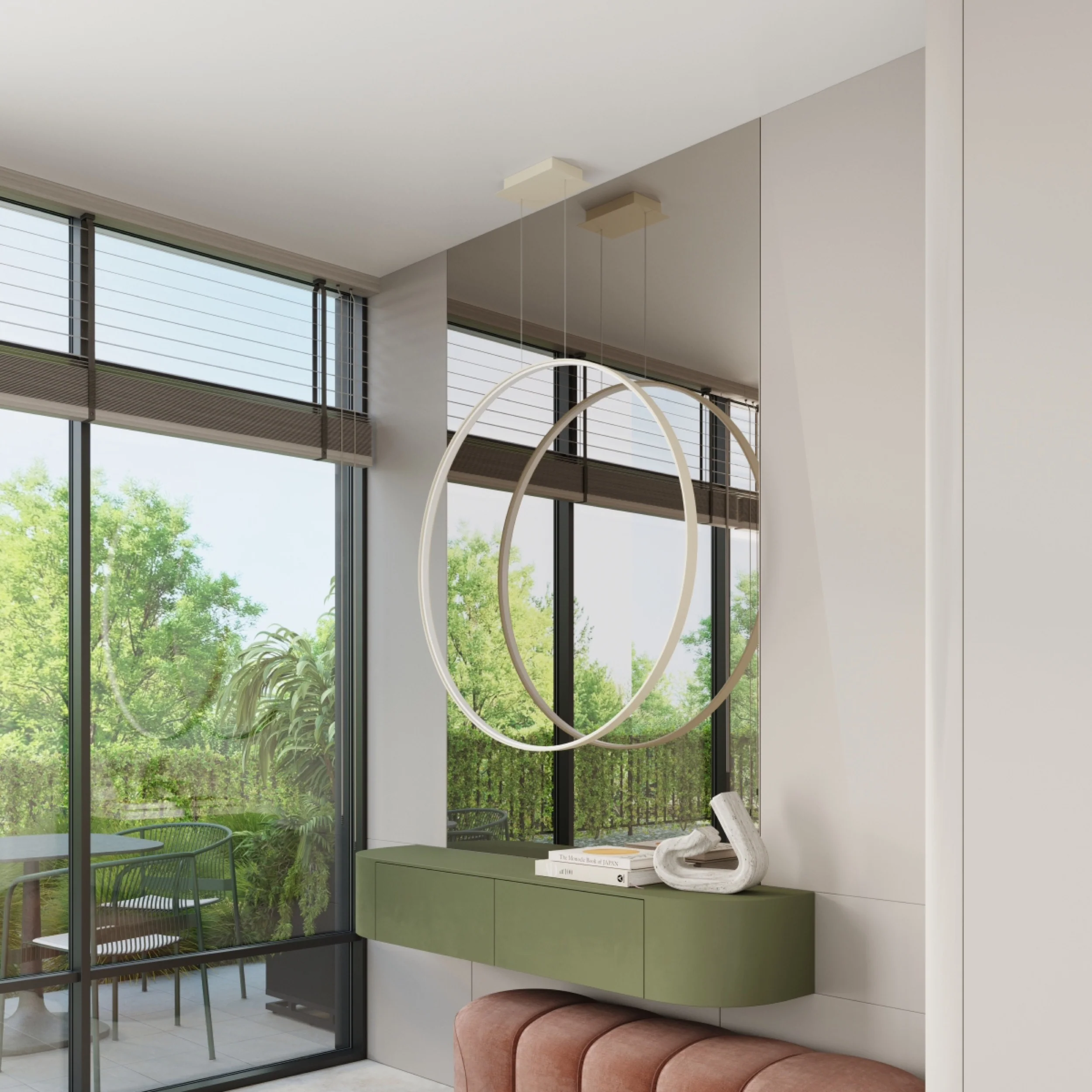 Lampa wisząca Rio 78 cm beżowa LED barwa neutralna - Image 3