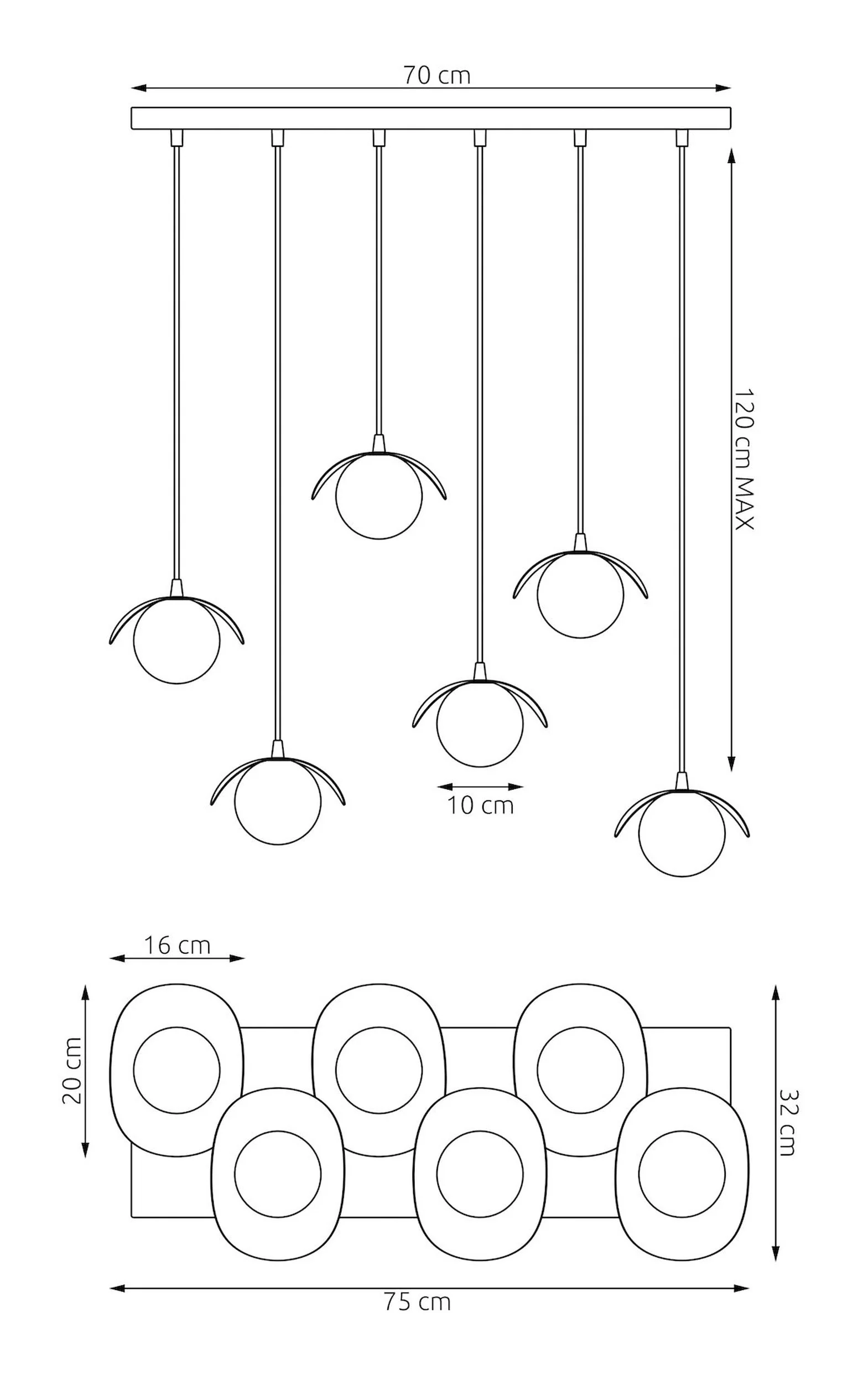 Lampa wisząca Ritual x6 biała - Image 5