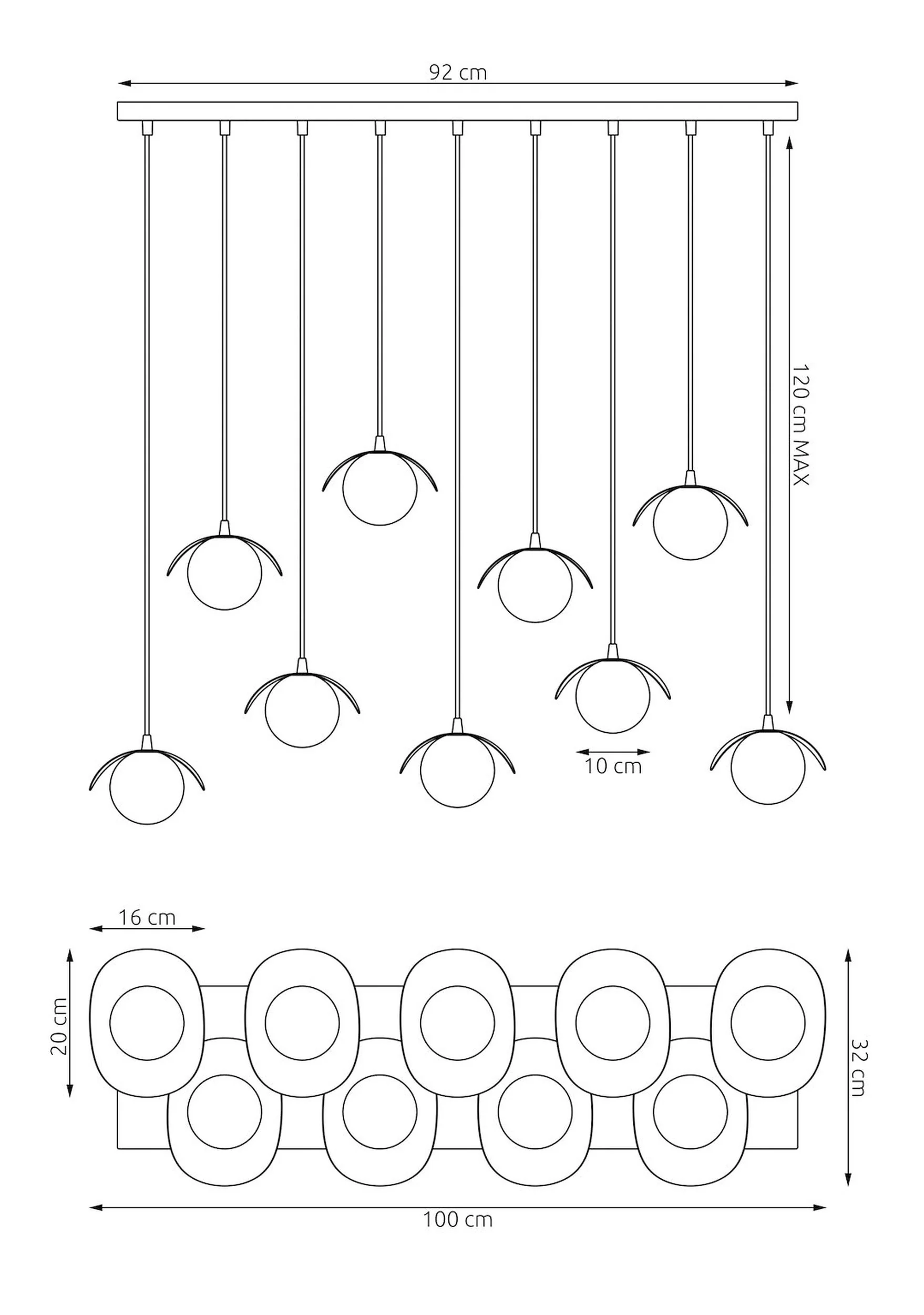 Lampa wisząca Ritual x9 biała - Image 4