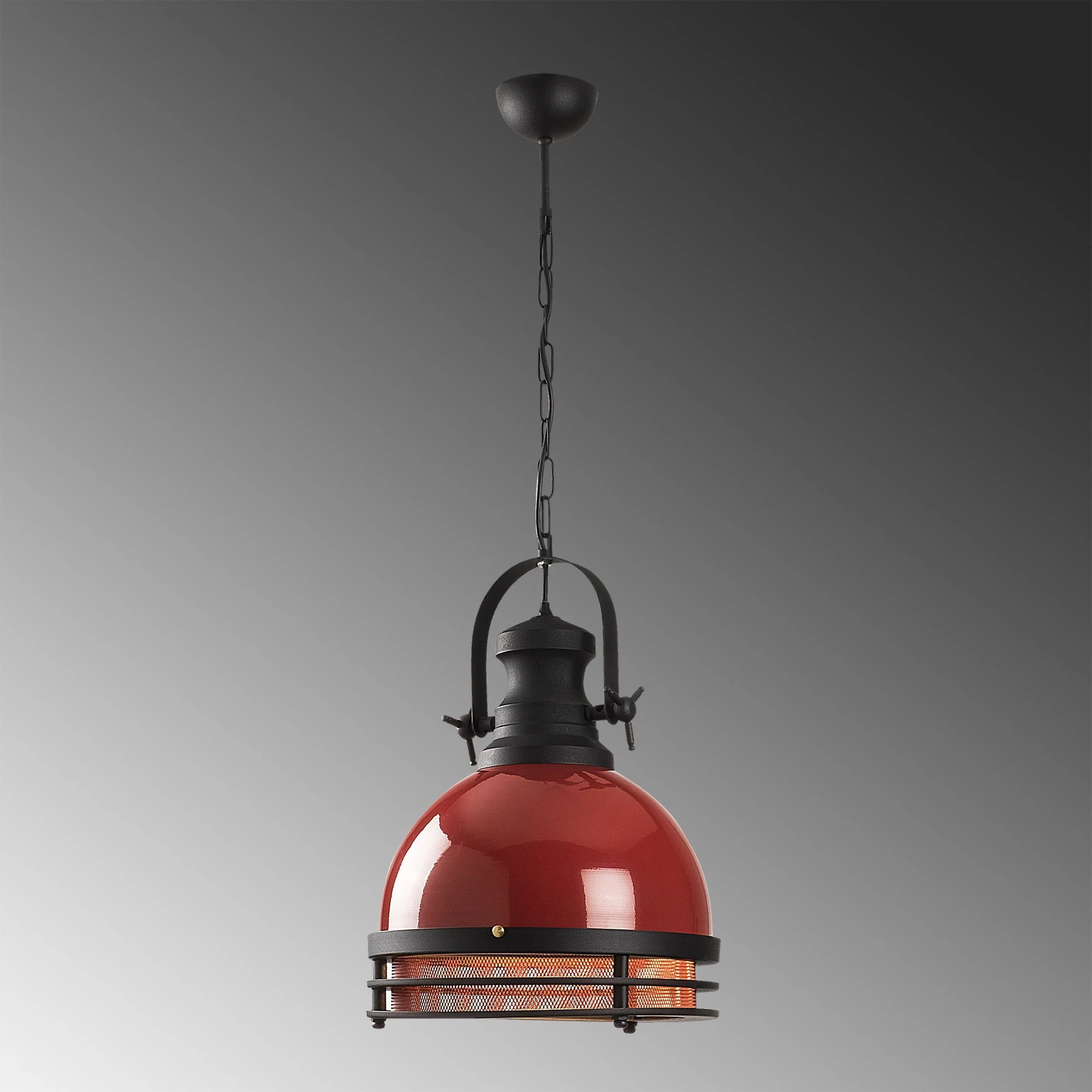 Lampa wisząca Saglam średnica 32 cm czarno-czerwona - Image 4