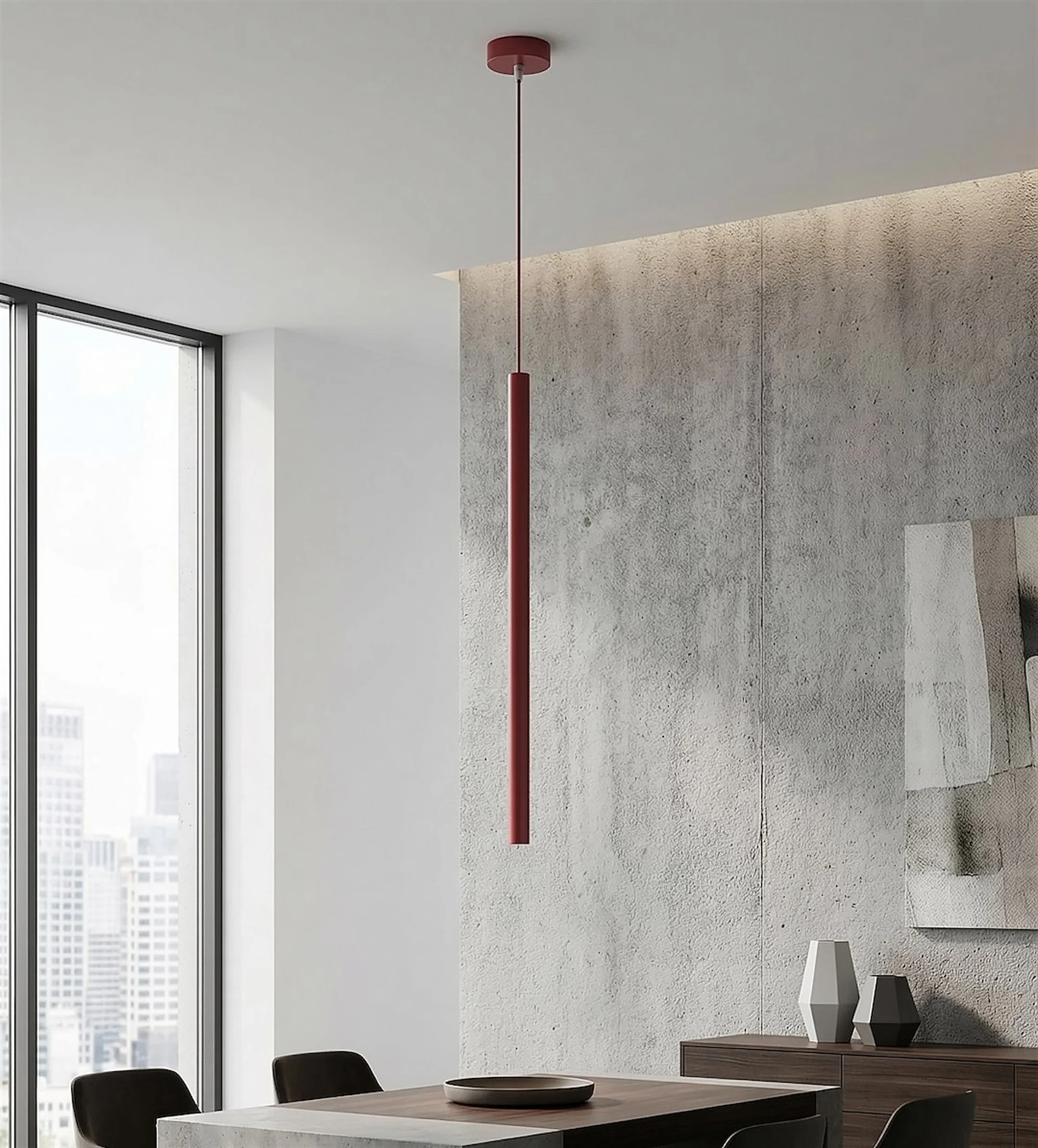 Lampa wisząca Selter x1 burgundowa - Image 2