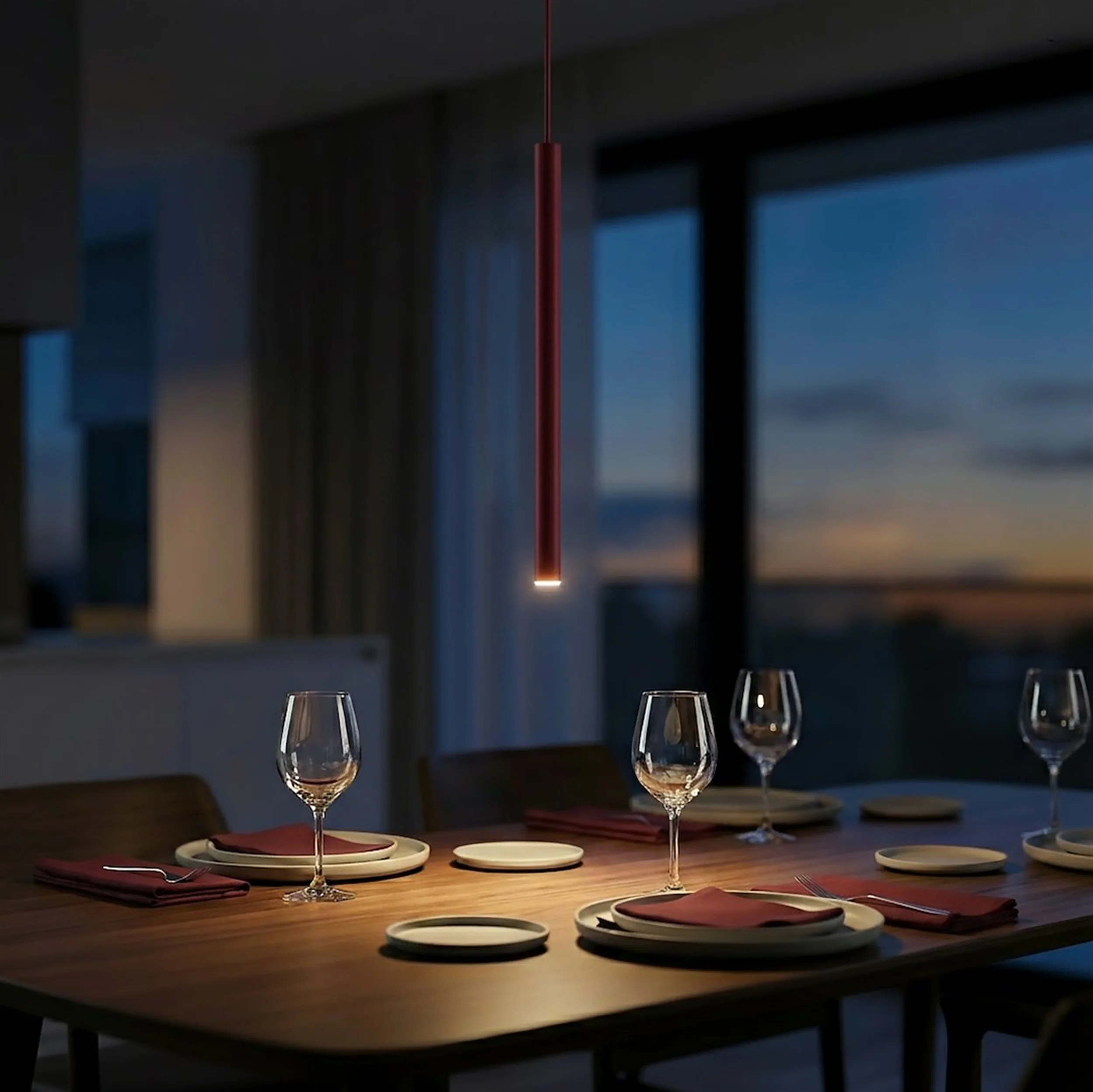 Lampa wisząca Selter x1 burgundowa - Image 3