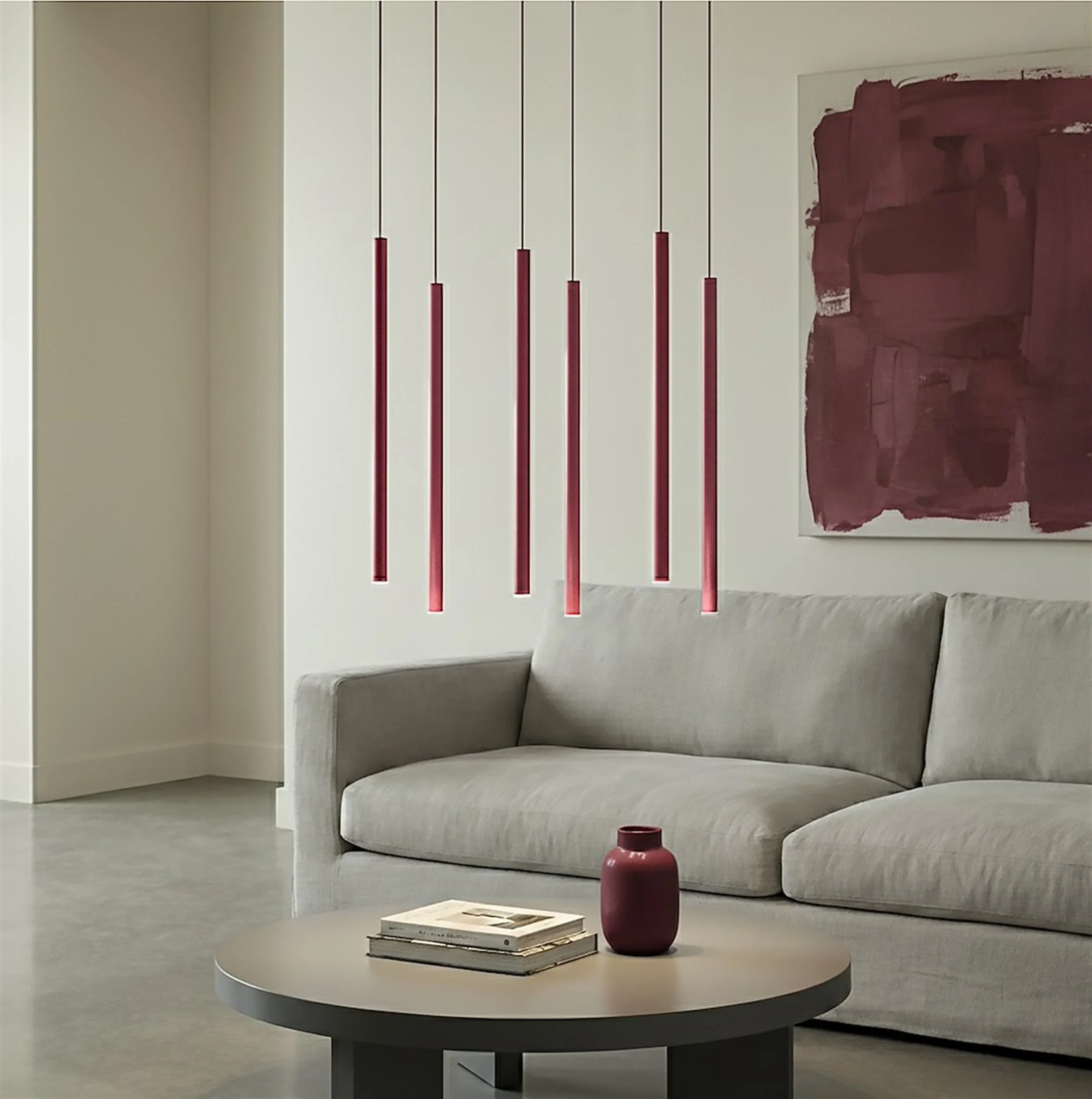 Lampa wisząca Selter x6 burgundowa - Image 4
