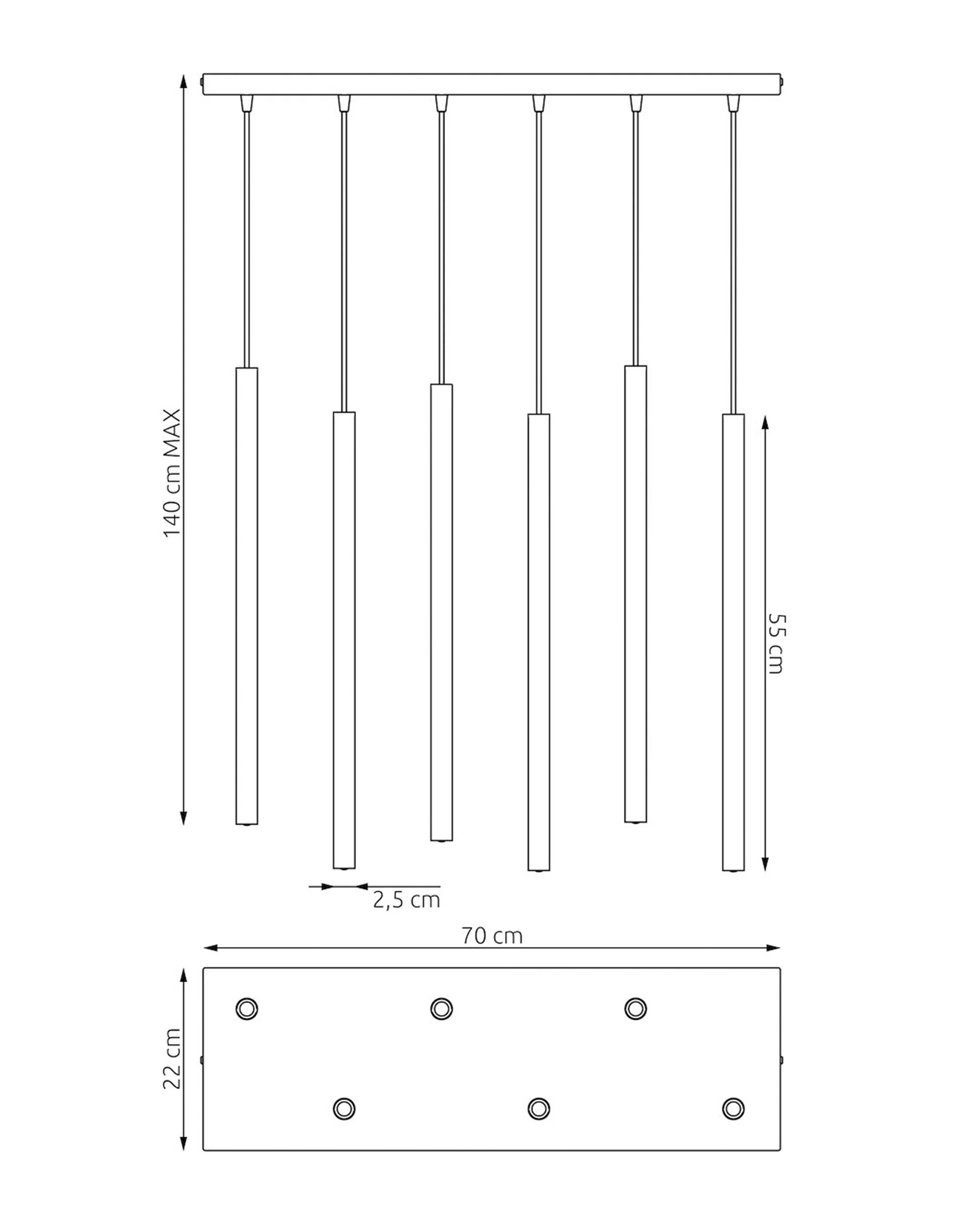 Lampa wisząca Selter x6 mokka - Image 7