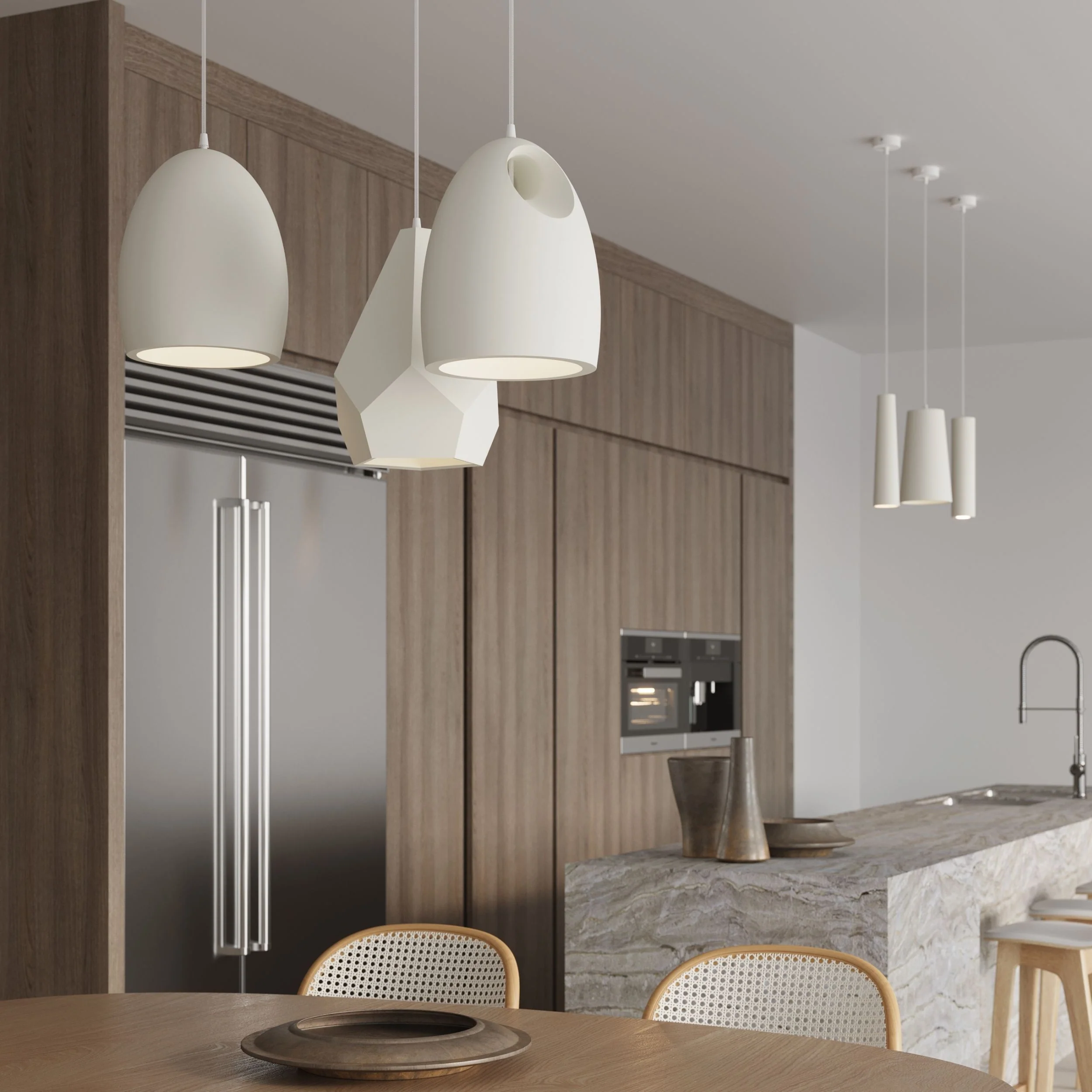 Lampa wisząca Siegg z ceramiki cylindryczna średnica 7,5 cm biała - Image 4