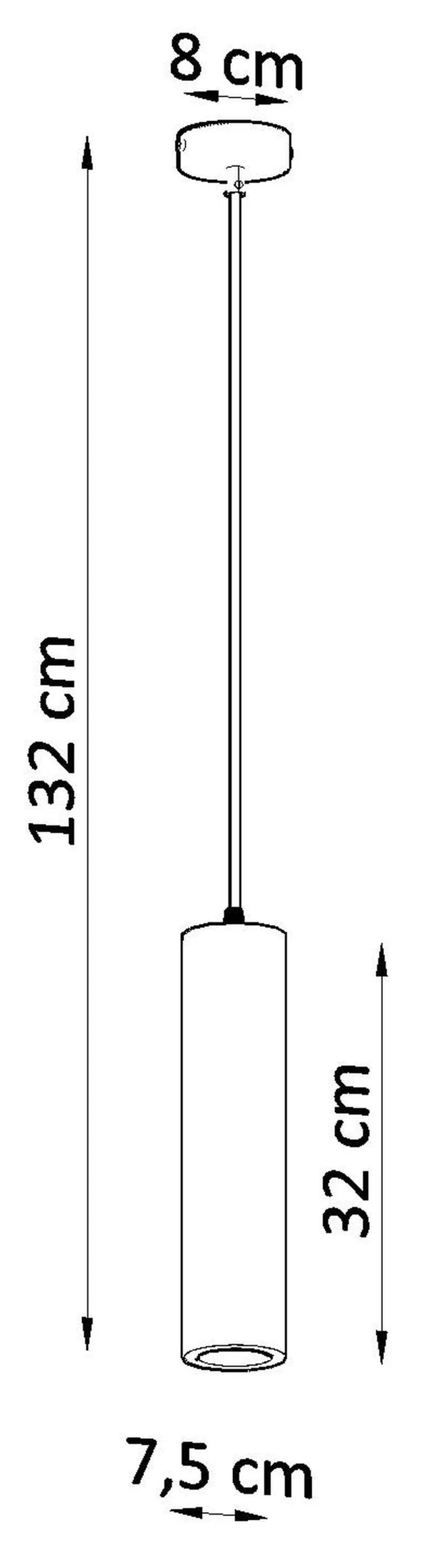 Lampa wisząca Siegg z ceramiki cylindryczna średnica 7,5 cm biała - Image 7