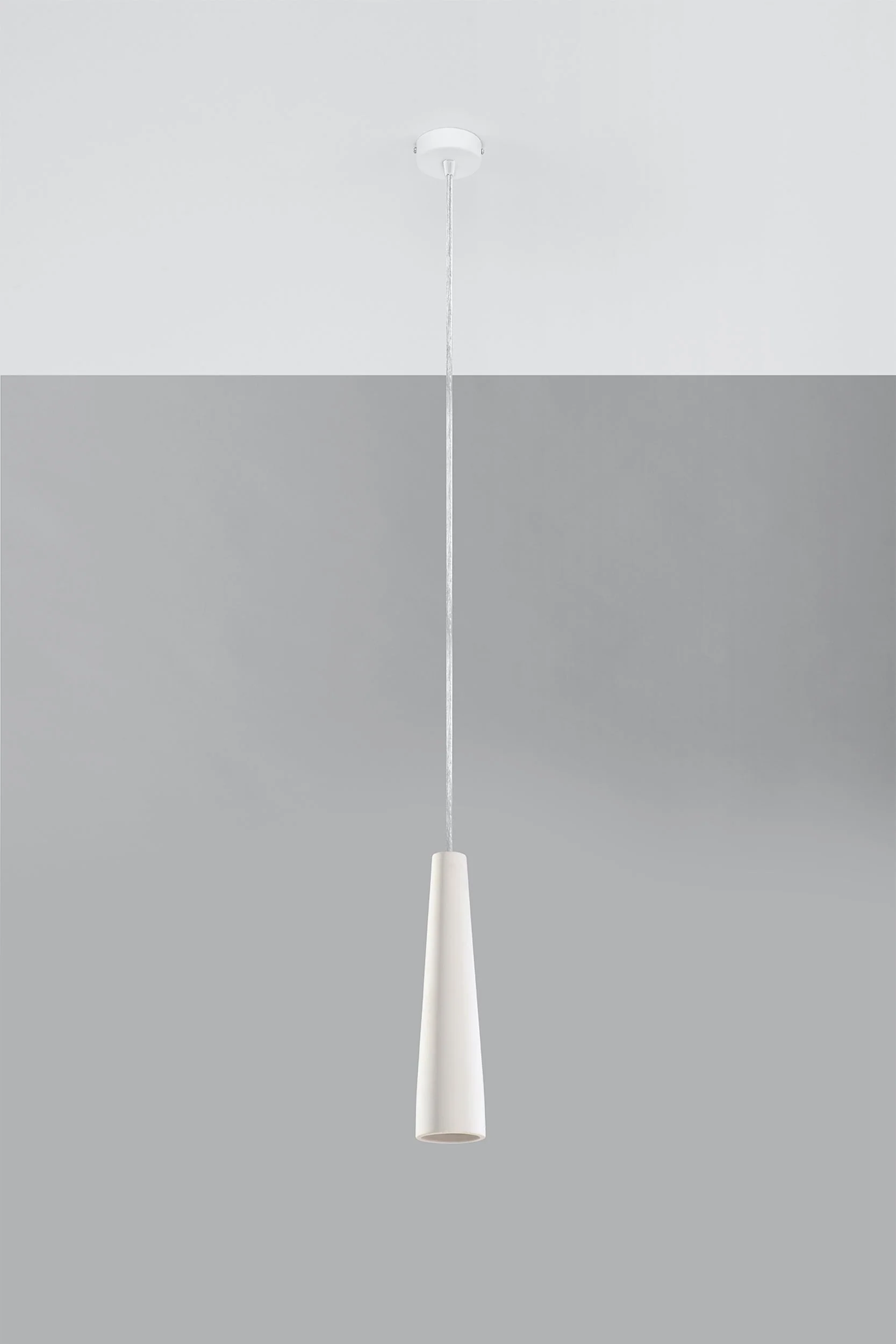 Lampa wisząca Siegg z ceramiki stożkowa średnica 7,5 cm biała - Image 6