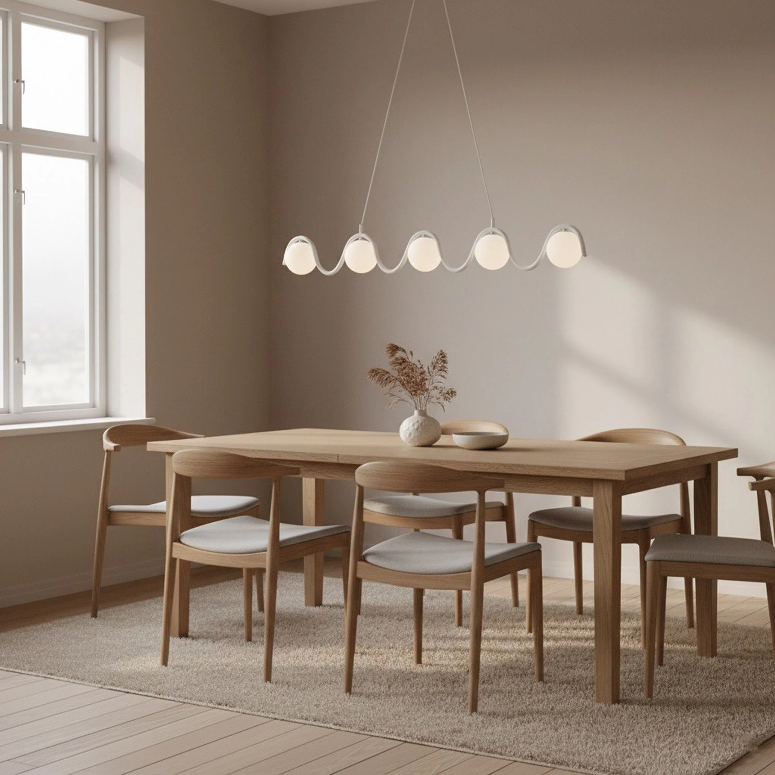 Lampa wisząca Sinus x5 biała - Image 2