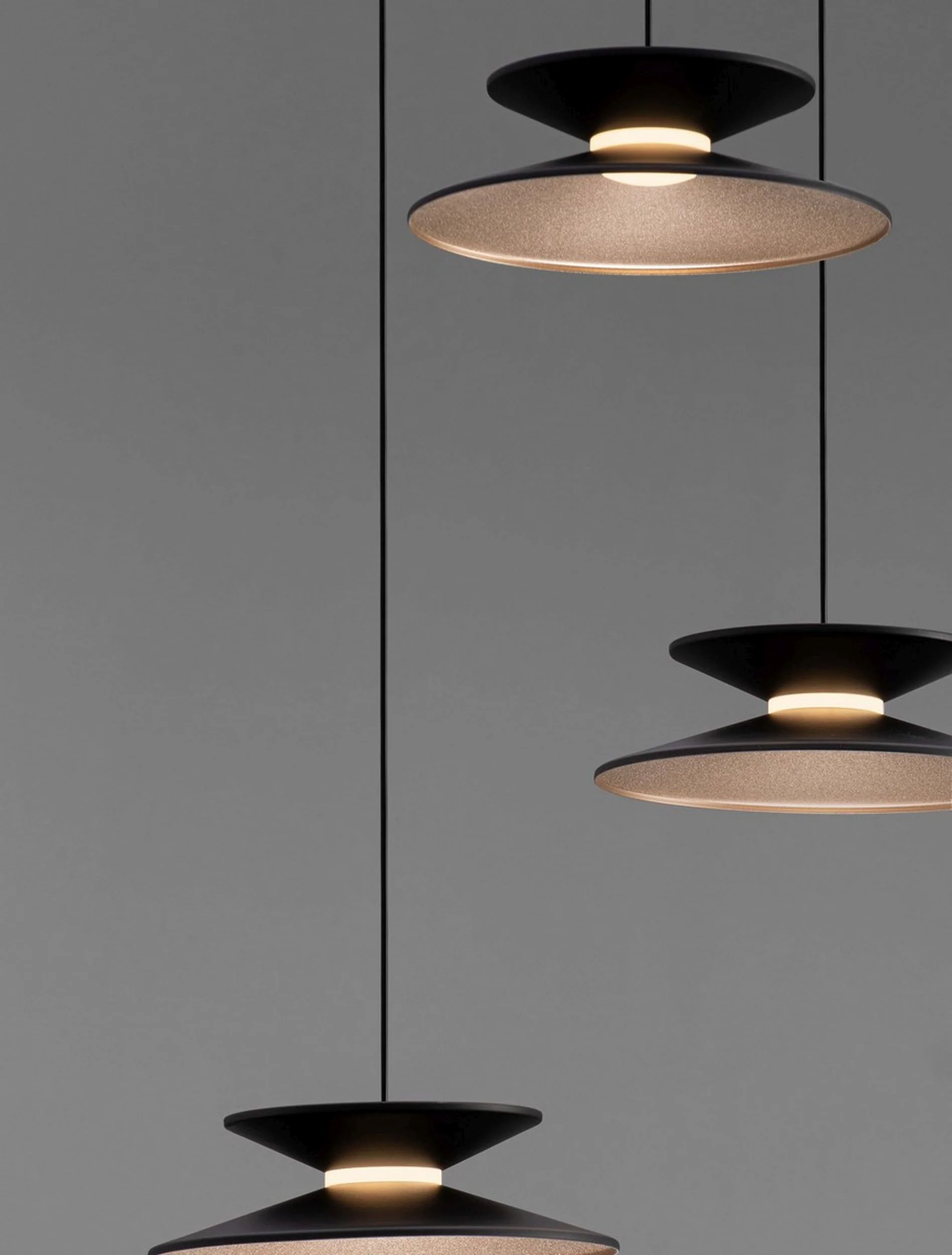 Lampa wisząca Sketter LED x3 złoto-czarna - Image 6