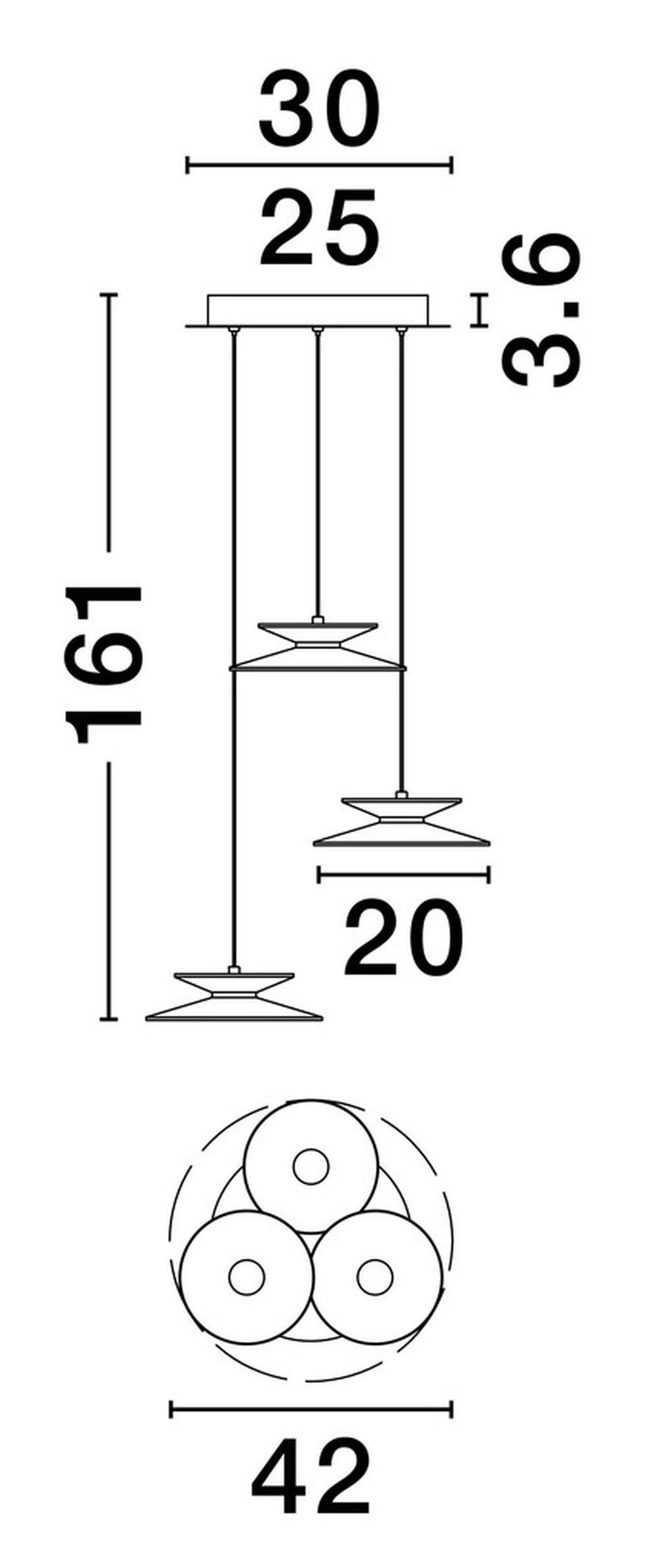 Lampa wisząca Sketter LED x3 złoto-czarna - Image 7