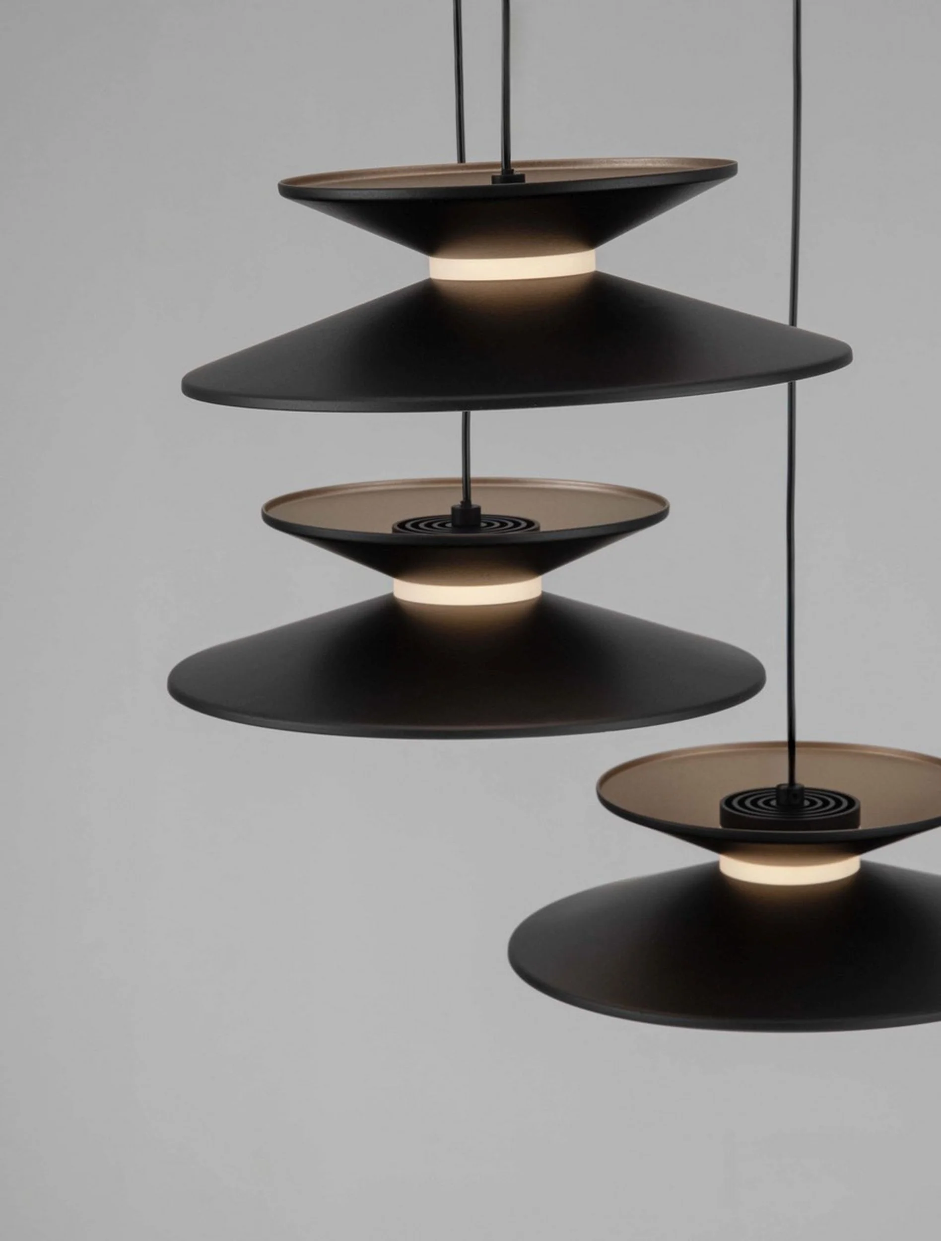 Lampa wisząca Sketter LED x5 złoto-czarna - Image 5